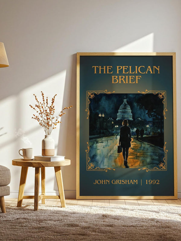 The Pelican Brief classic book art print paper finish options – matte satin gloss