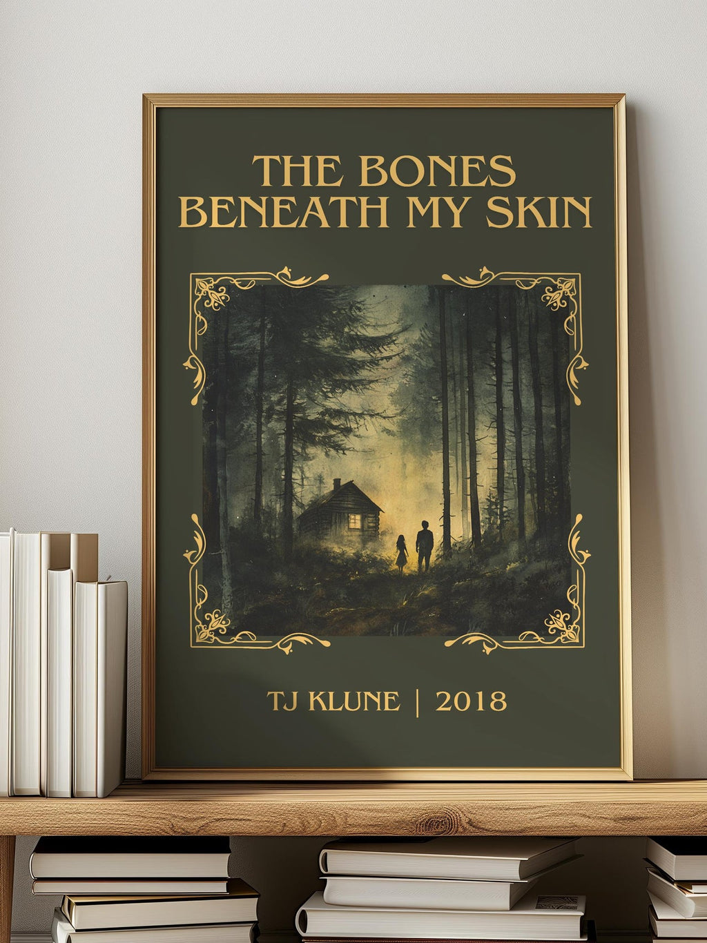 The Bones Beneath My Skin classic book art book poster by Tj Klune – framed literary art print