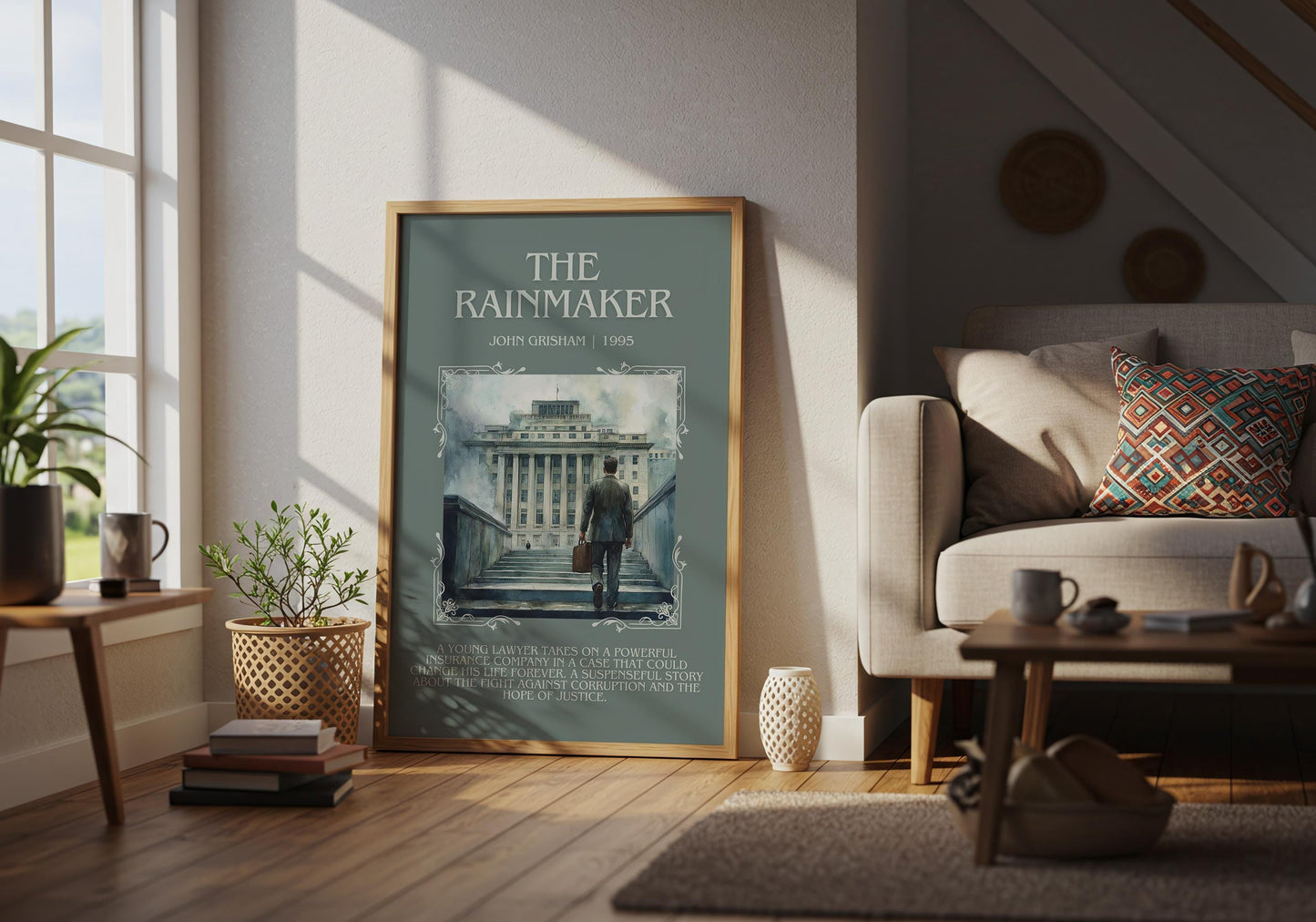The Rainmaker by John Grisham | Descriptive Book Poster | Blurby