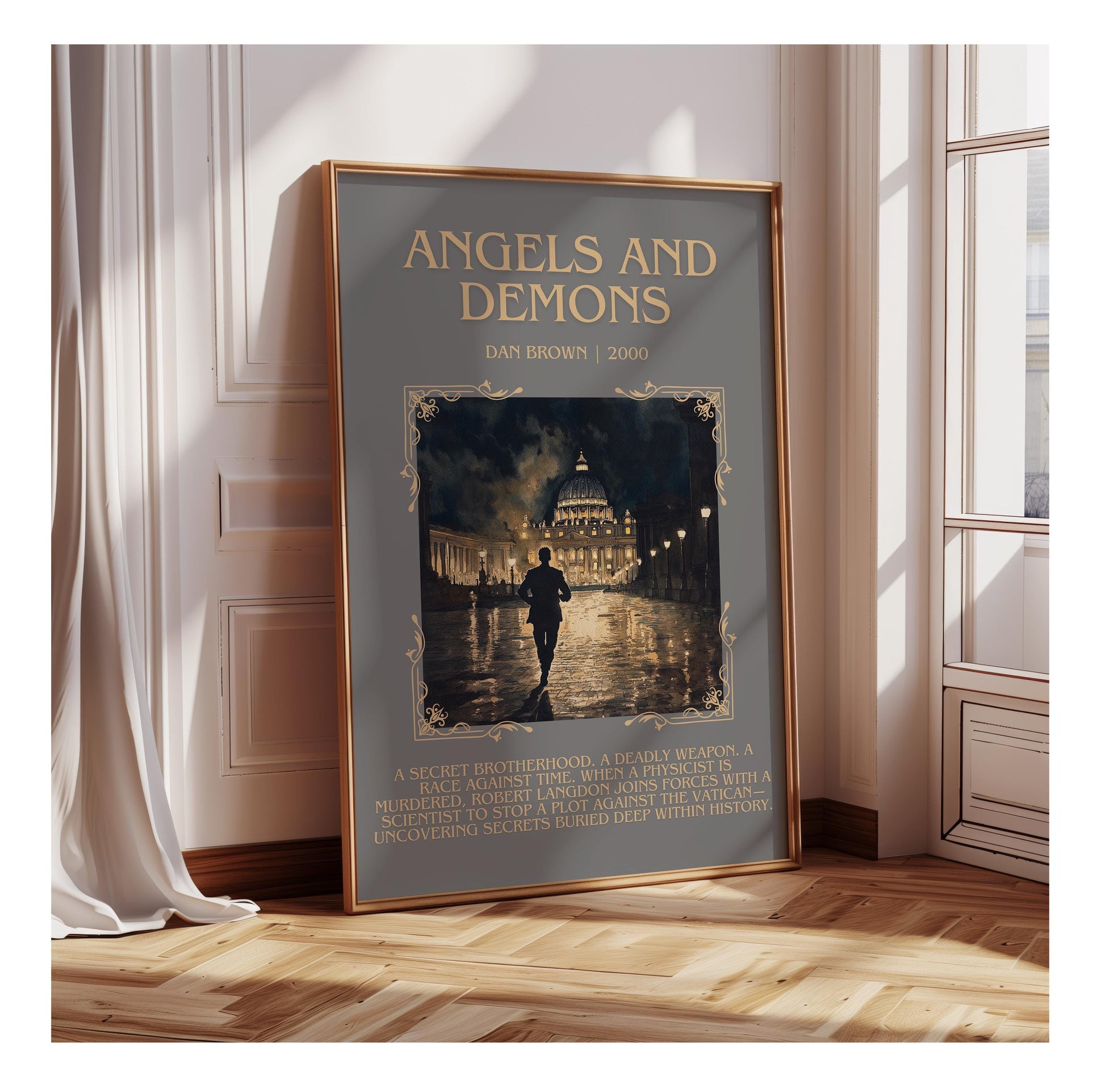 Angels and Demons by Dan Brown | Descriptive Book Poster | Blurby