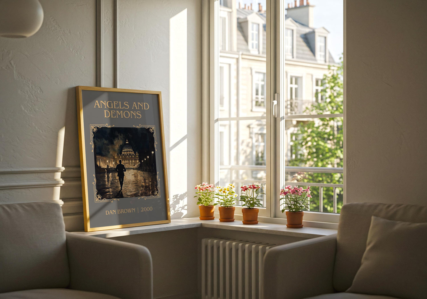 Angels and Demons by Dan Brown | Descriptive Book Poster | Minimalist