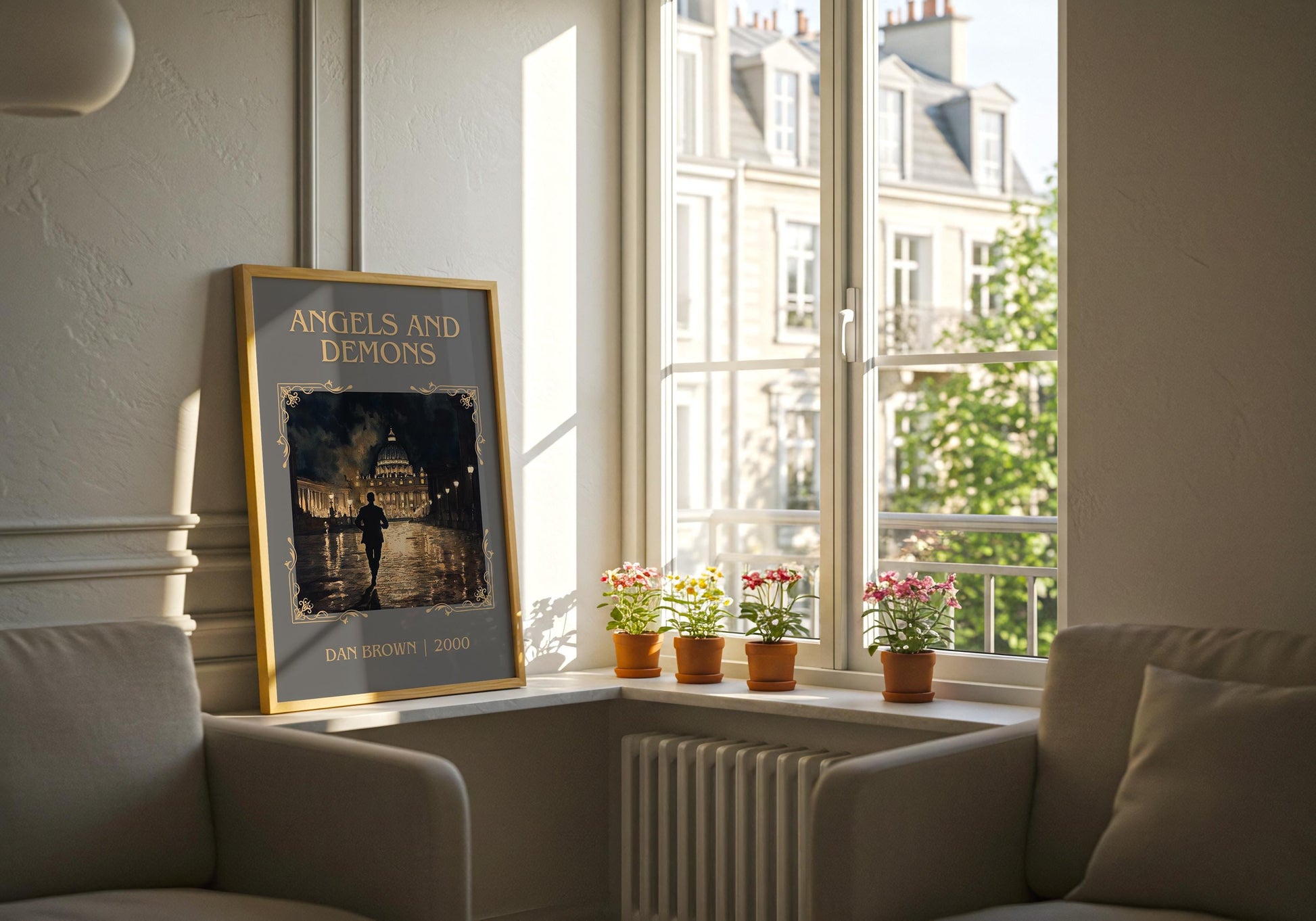 Angels and Demons by Dan Brown | Descriptive Book Poster | Minimalist