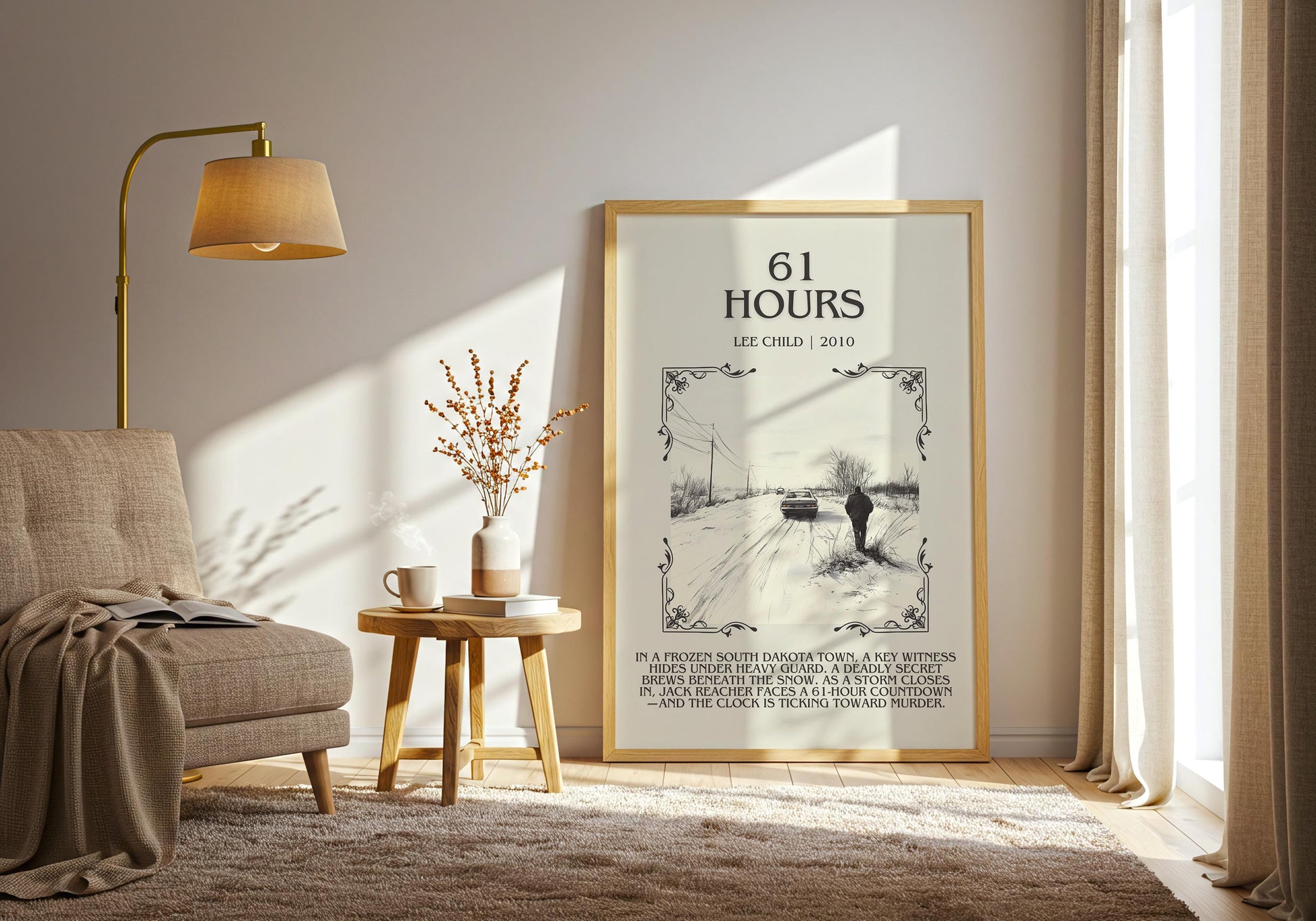61 Hours by Lee Child | Descriptive Book Poster | Blurby