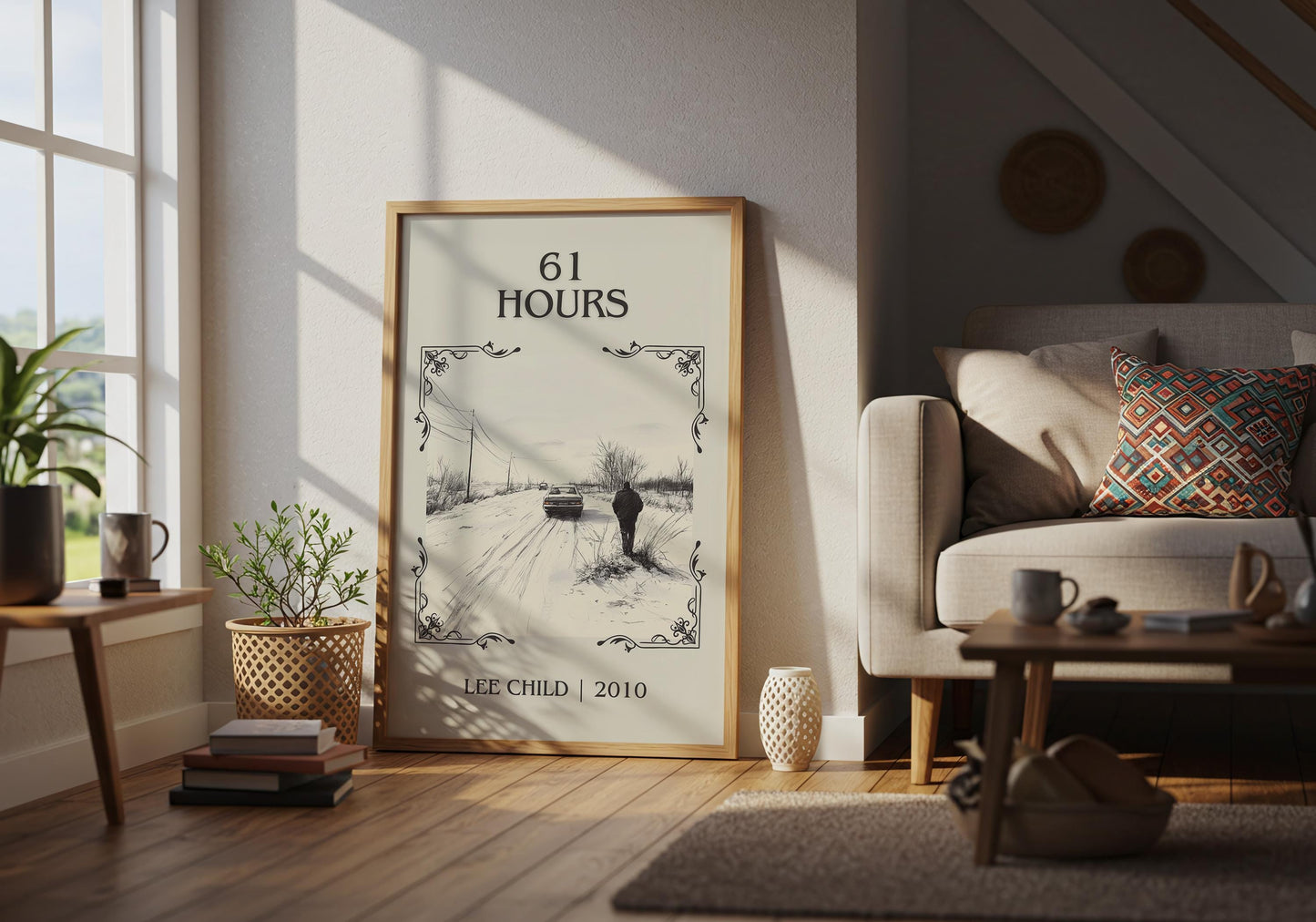 61 Hours by Lee Child | Descriptive Book Poster | Minimalist