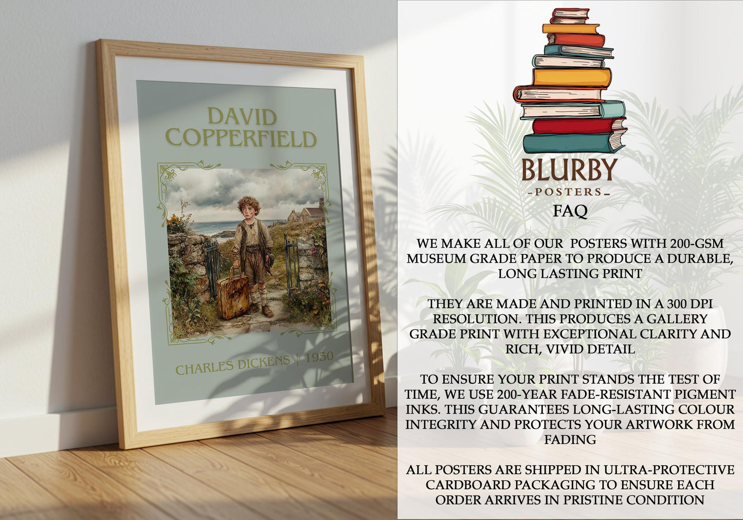 David Copperfield by Charles Dickens | Descriptive Book Poster | Minimalist