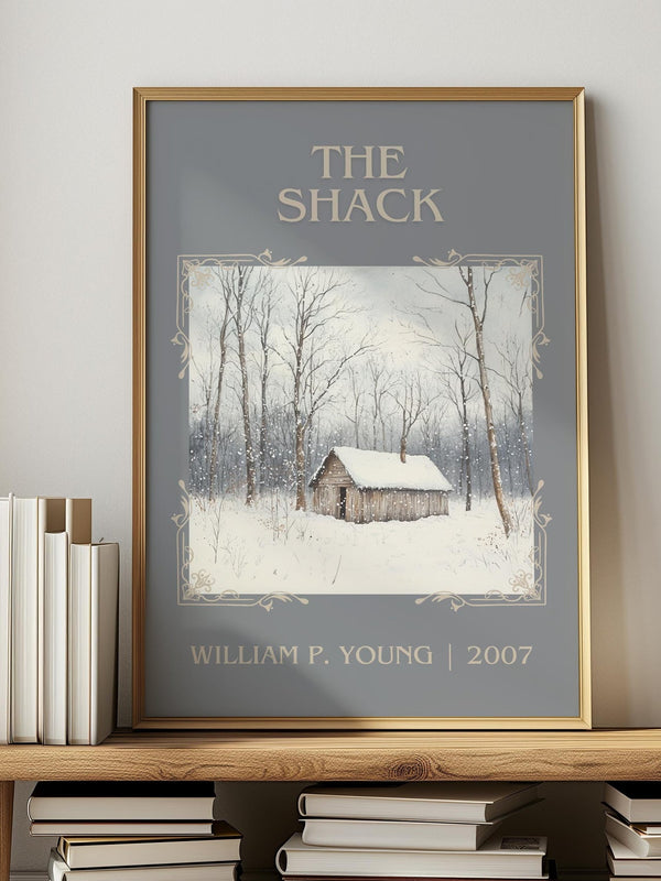 The Shack classic book art print in frame leaning in hallway – non fiction wall art