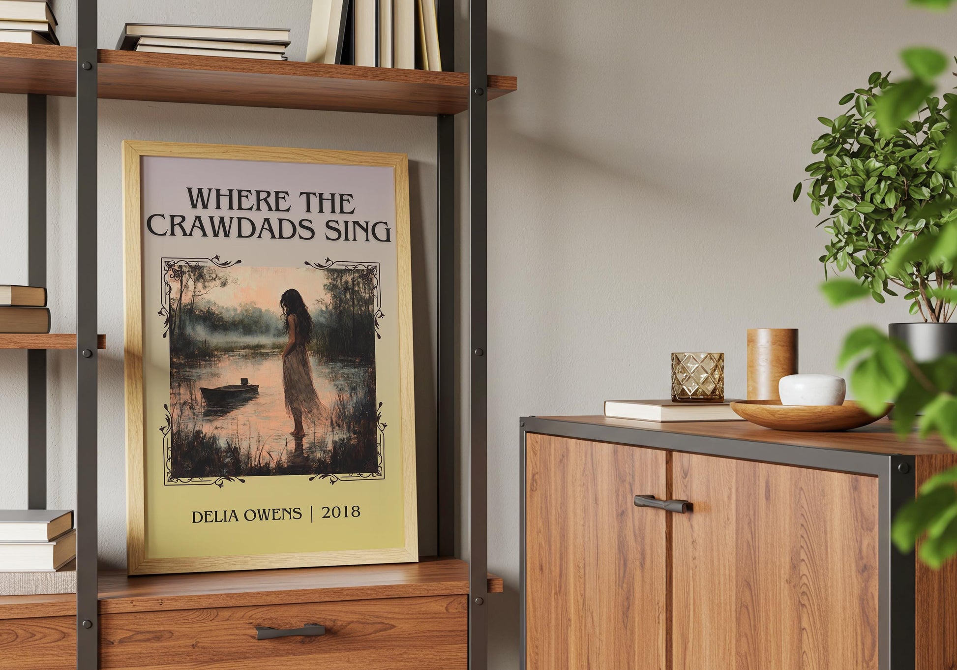 Where The Crawdads Sing by Delia Owens | Descriptive Book Poster | Minimalist