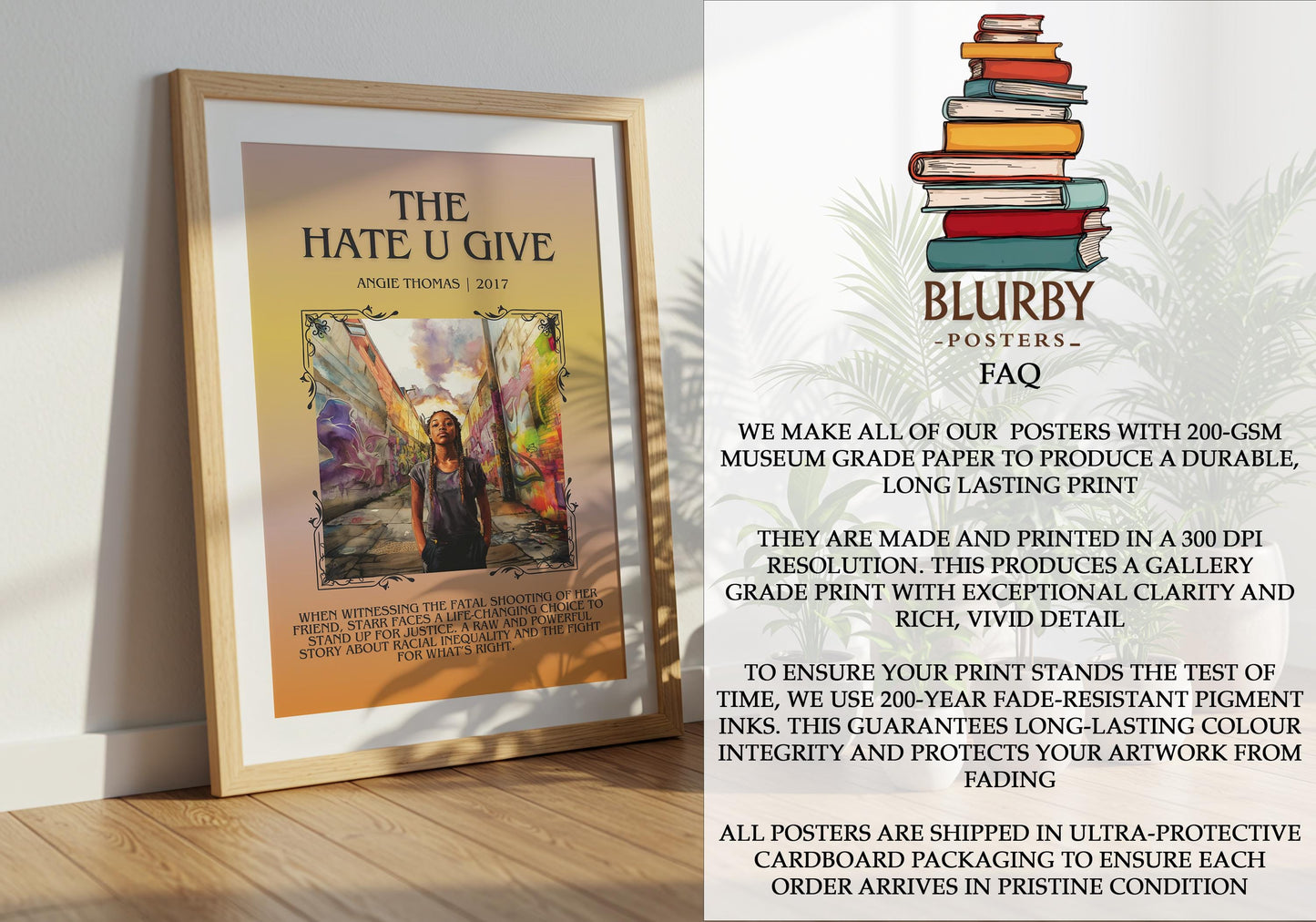 The Hate U Give by Angie Thomas | Descriptive Book Poster | Blurby