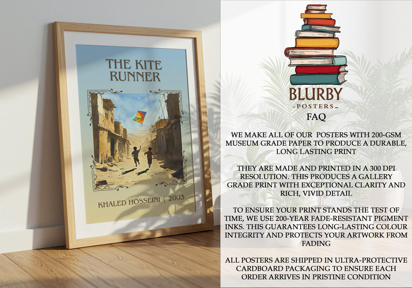 The Kite Runner by Khaled Hosseini | Descriptive Book Poster | Minimalist