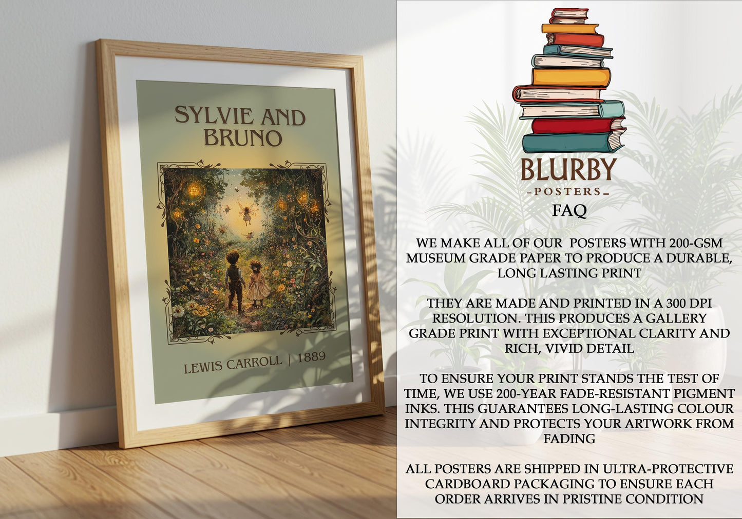 Sylvie And Bruno by Lewis Carroll | Descriptive Book Poster | Minimalist