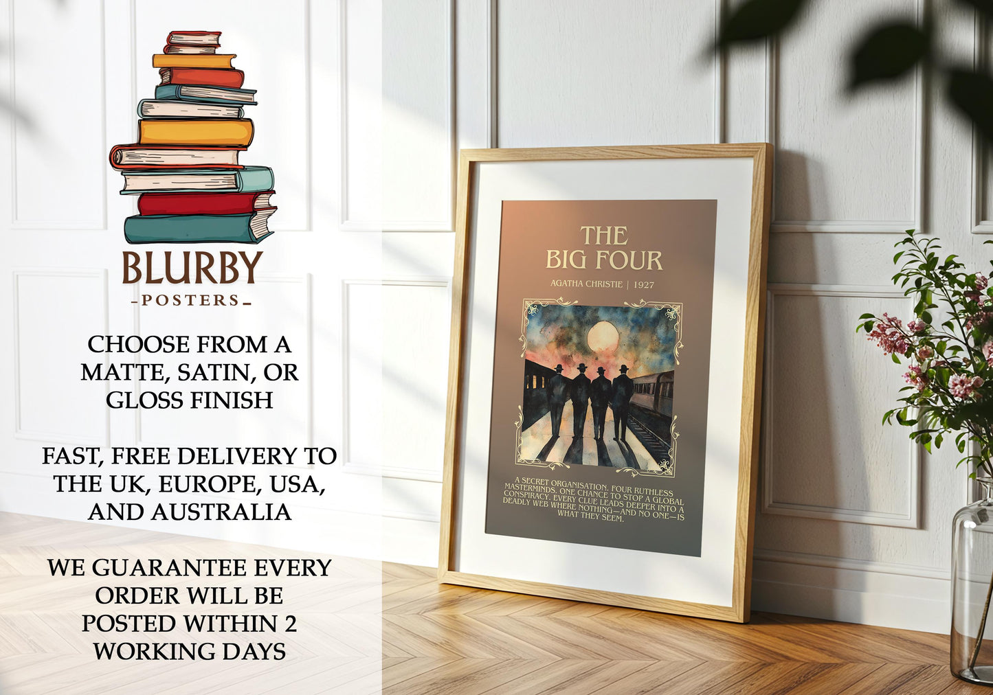 The Big Four by Agatha Christie | Descriptive Book Poster | Blurby