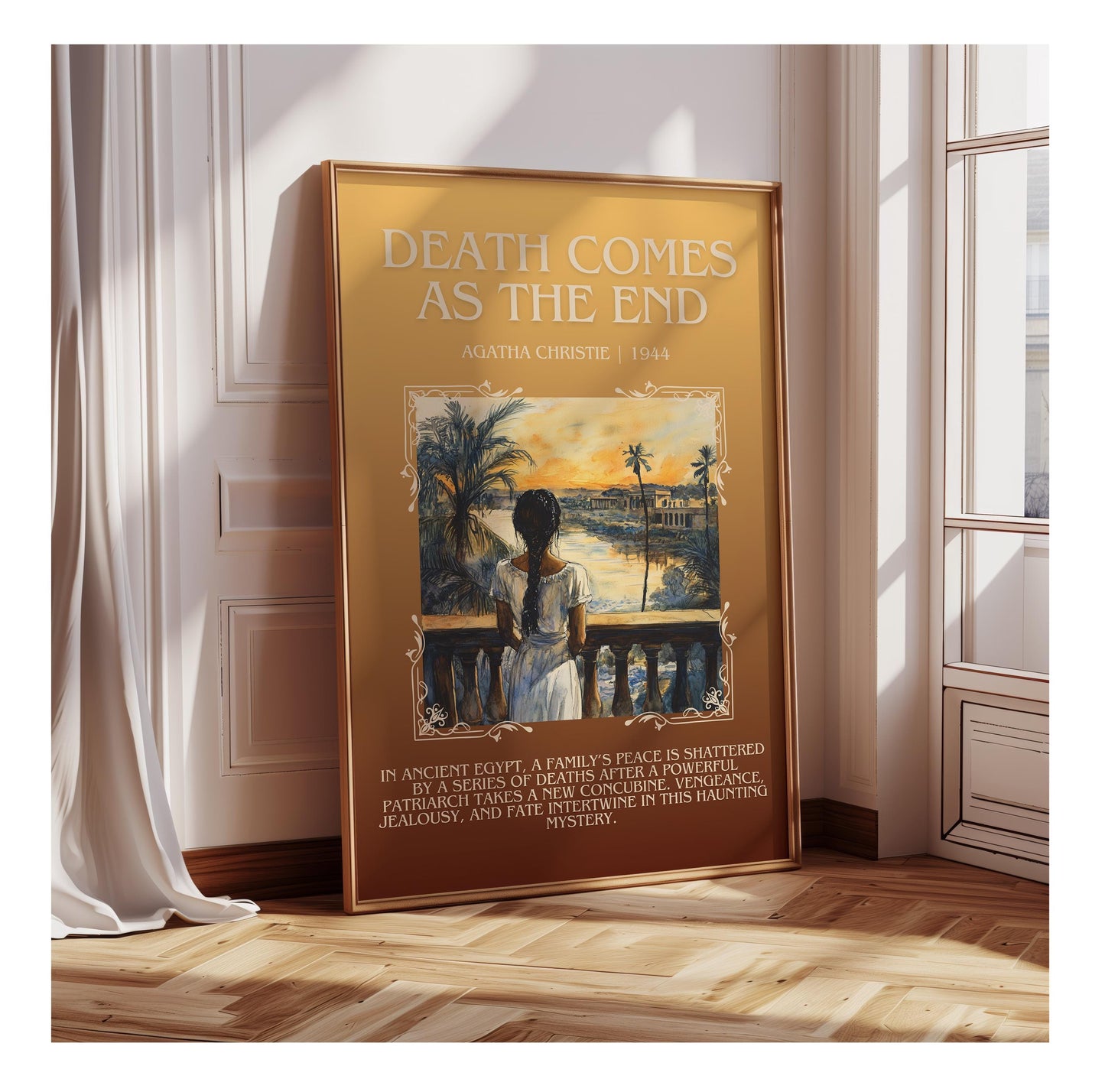 Death Comes At The End by Agatha Christie | Descriptive Book Poster | Blurby