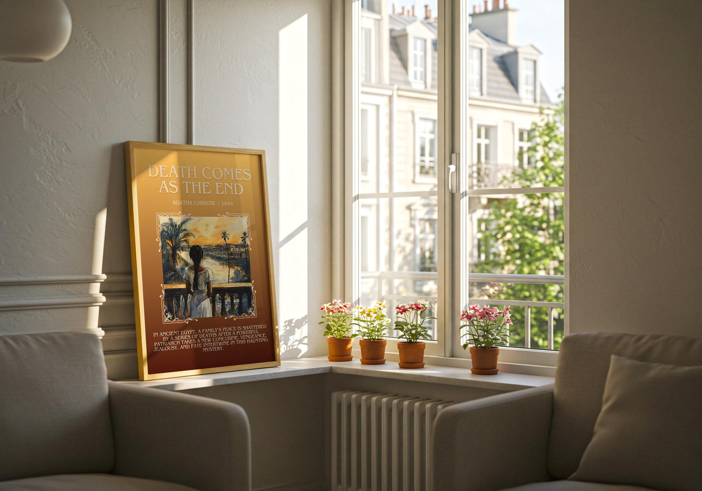 Death Comes as the End book poster packaging – museum-quality print rolled in protective tube