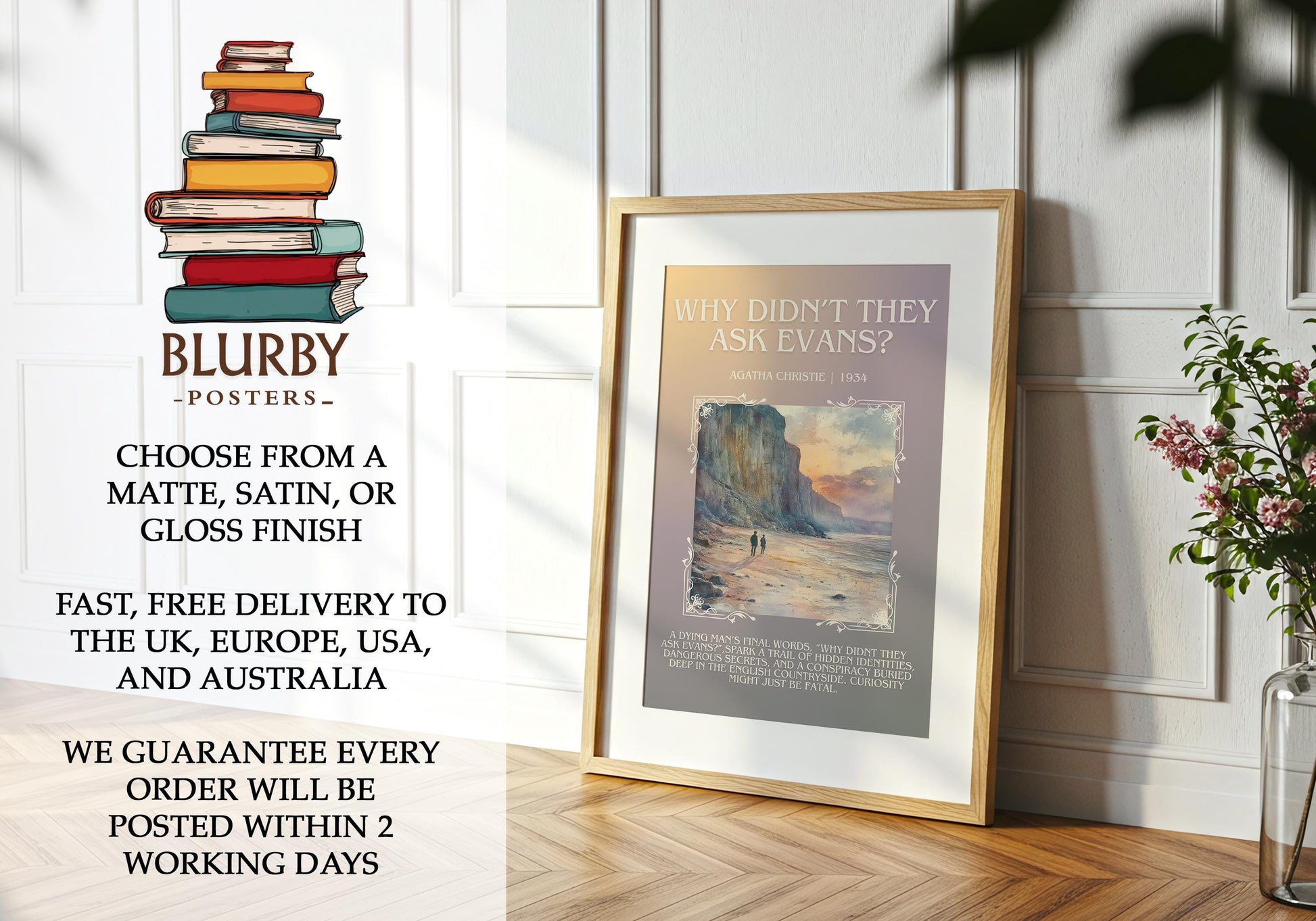 Why Didn't They Ask Evans? by Agatha Christie | Descriptive Book Poster | Blurby