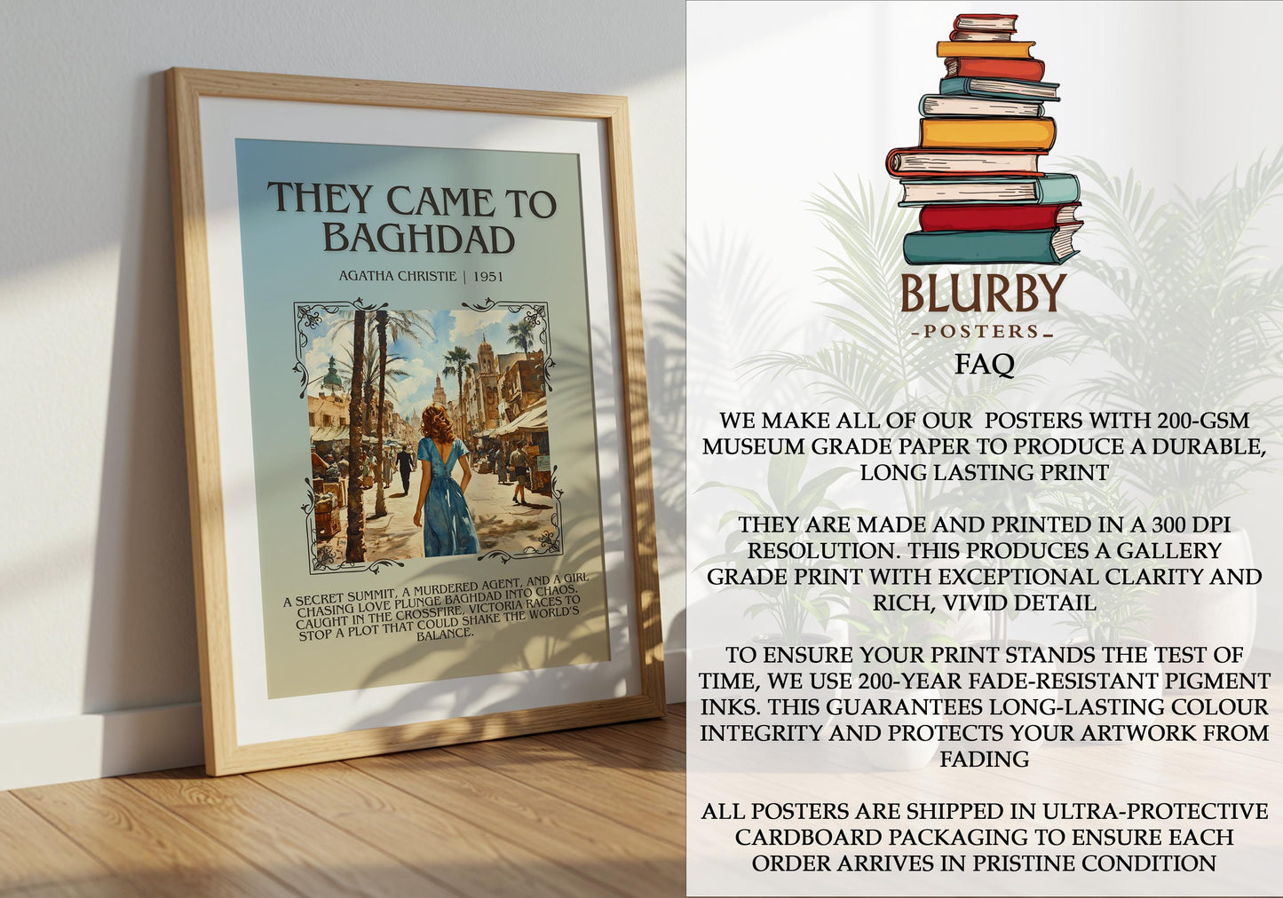 They Came To Baghdad by Agatha Christie | Descriptive Book Poster | Blurby