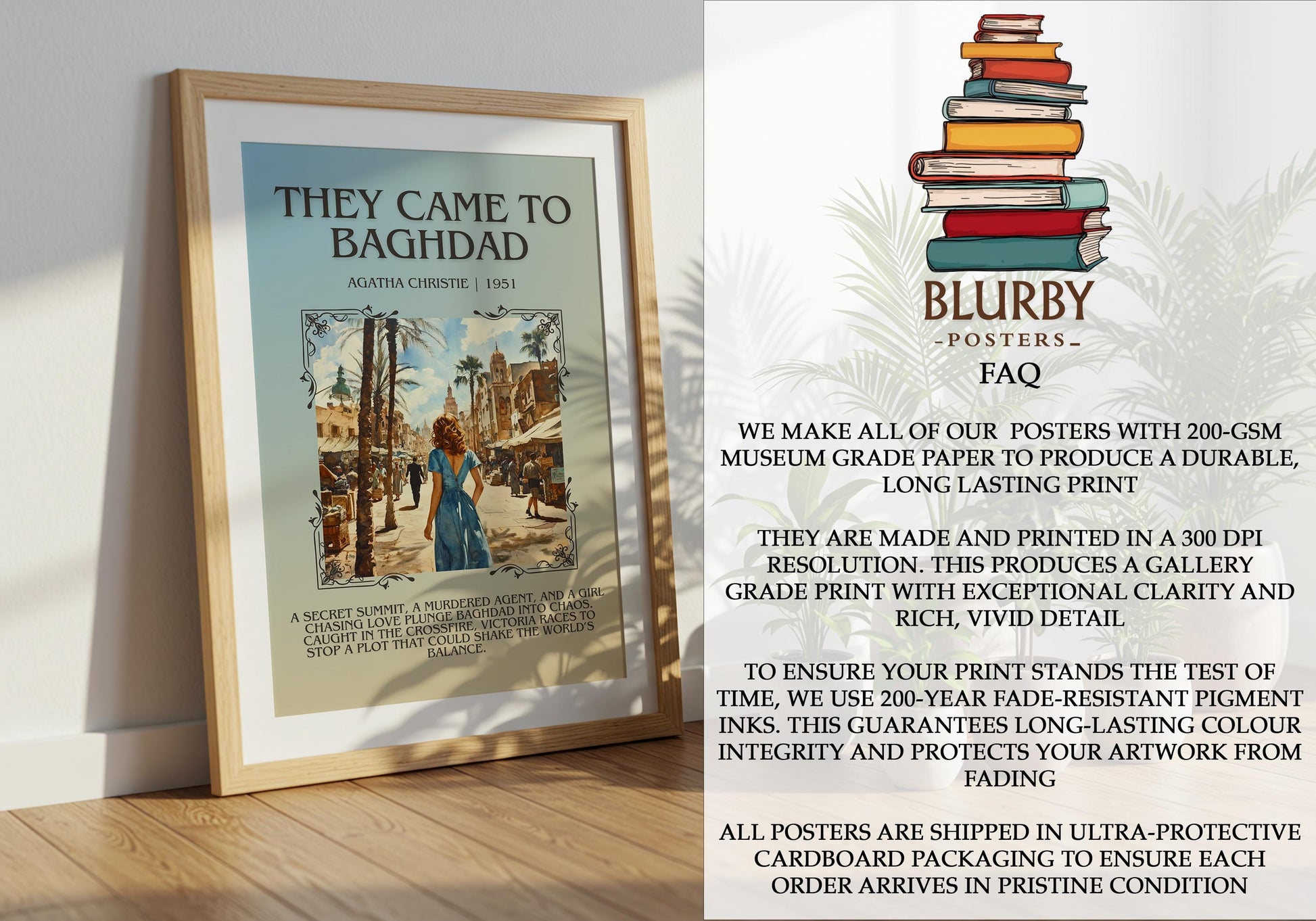 They Came To Baghdad by Agatha Christie | Descriptive Book Poster | Blurby
