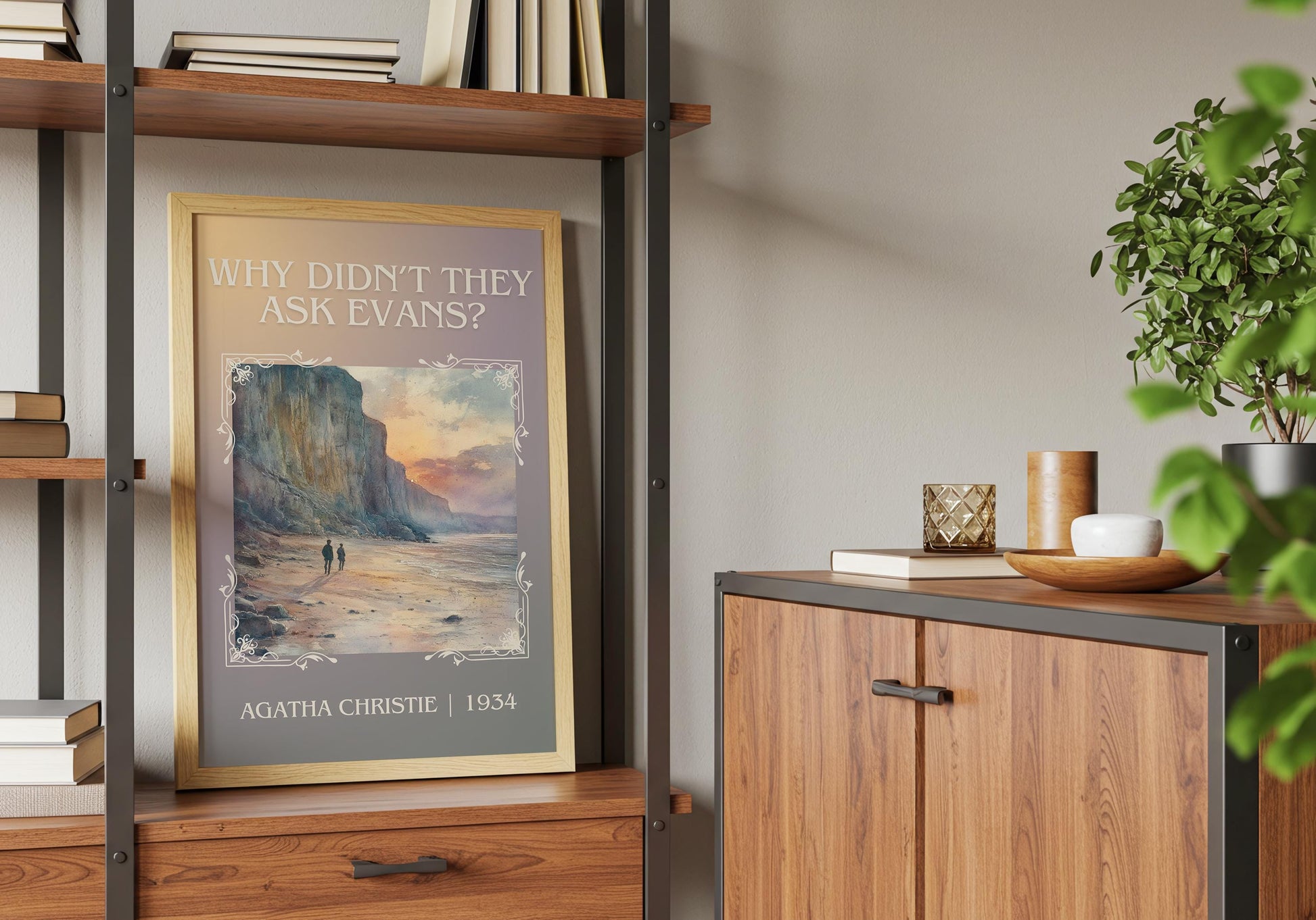 Why Didn't They Ask Evans? by Agatha Christie | Descriptive Book Poster | Minimalist