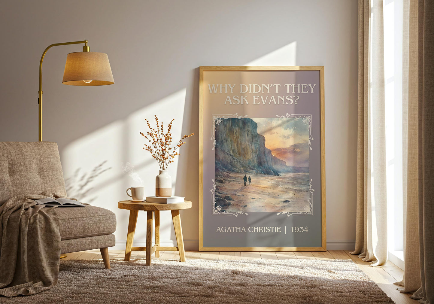 Why Didn't They Ask Evans? by Agatha Christie | Descriptive Book Poster | Minimalist