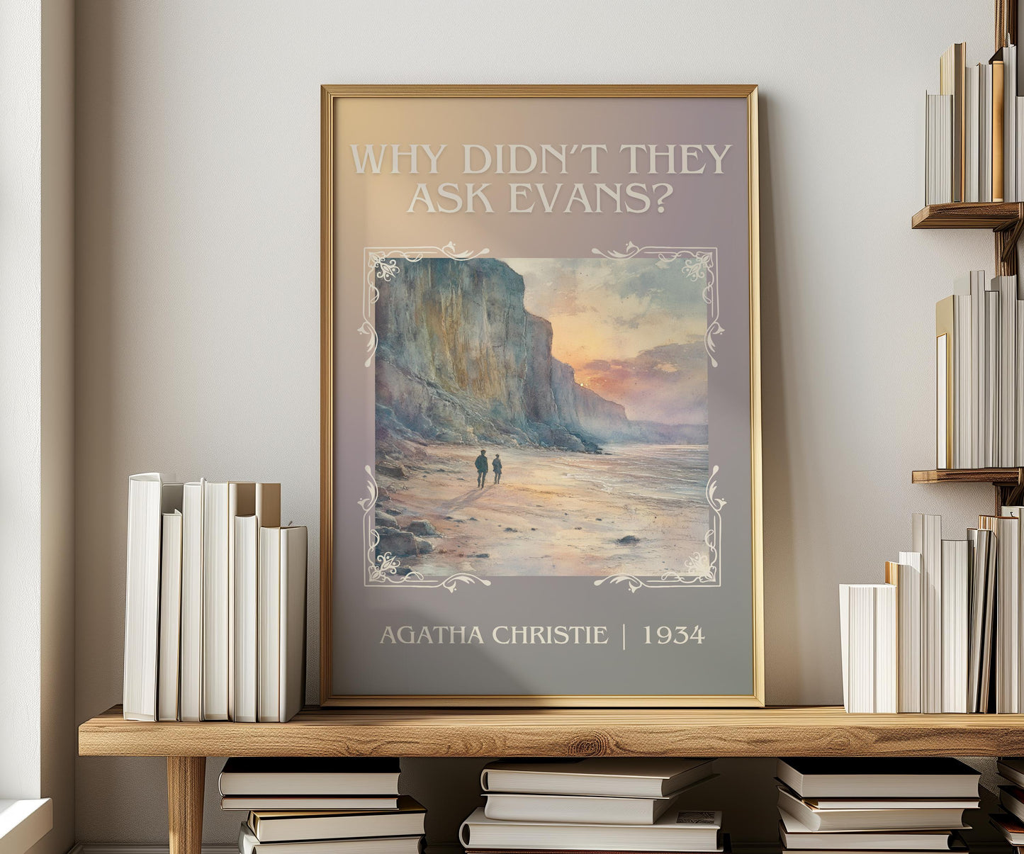 Why Didn't They Ask Evans? by Agatha Christie | Descriptive Book Poster | Minimalist
