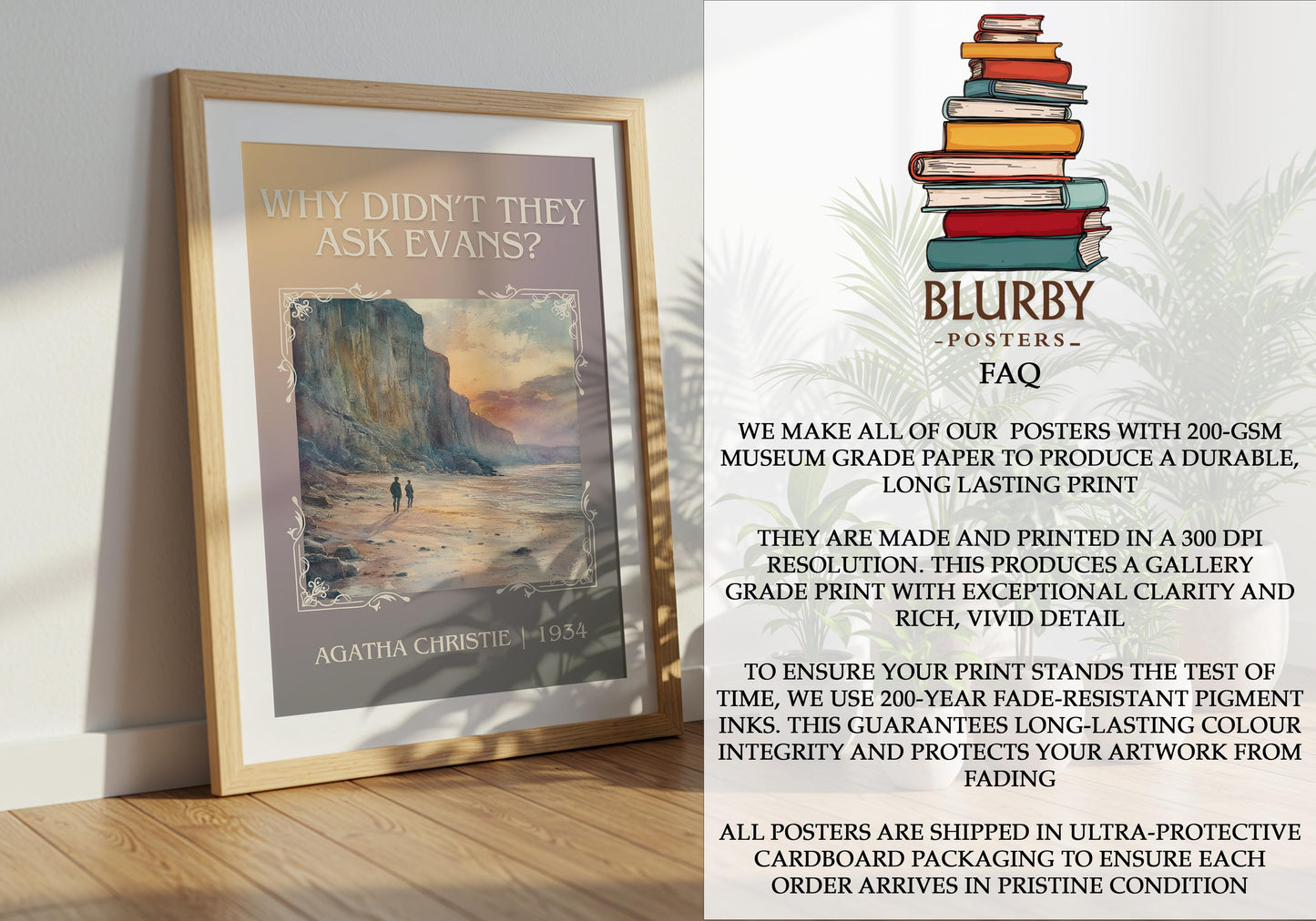 Why Didn't They Ask Evans? by Agatha Christie | Descriptive Book Poster | Minimalist