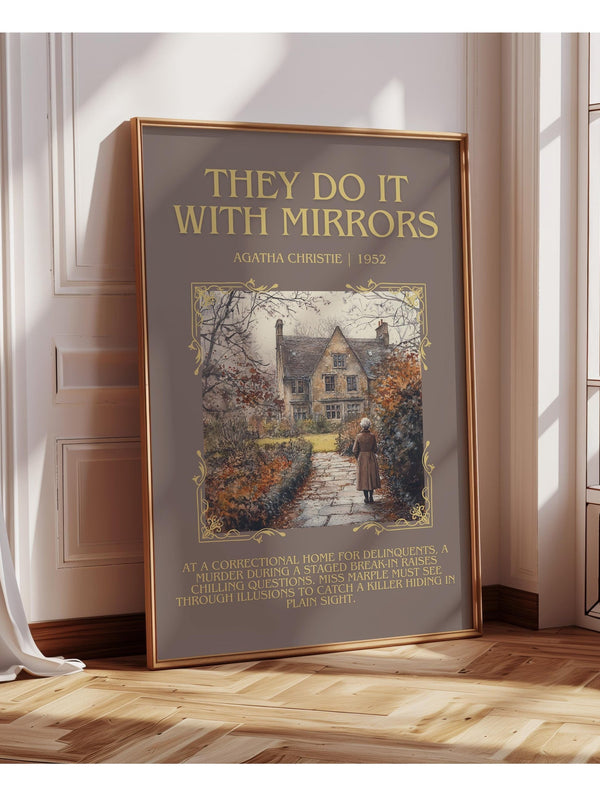 They Do It with Mirrors minimalist poster paper finish options – matte satin gloss