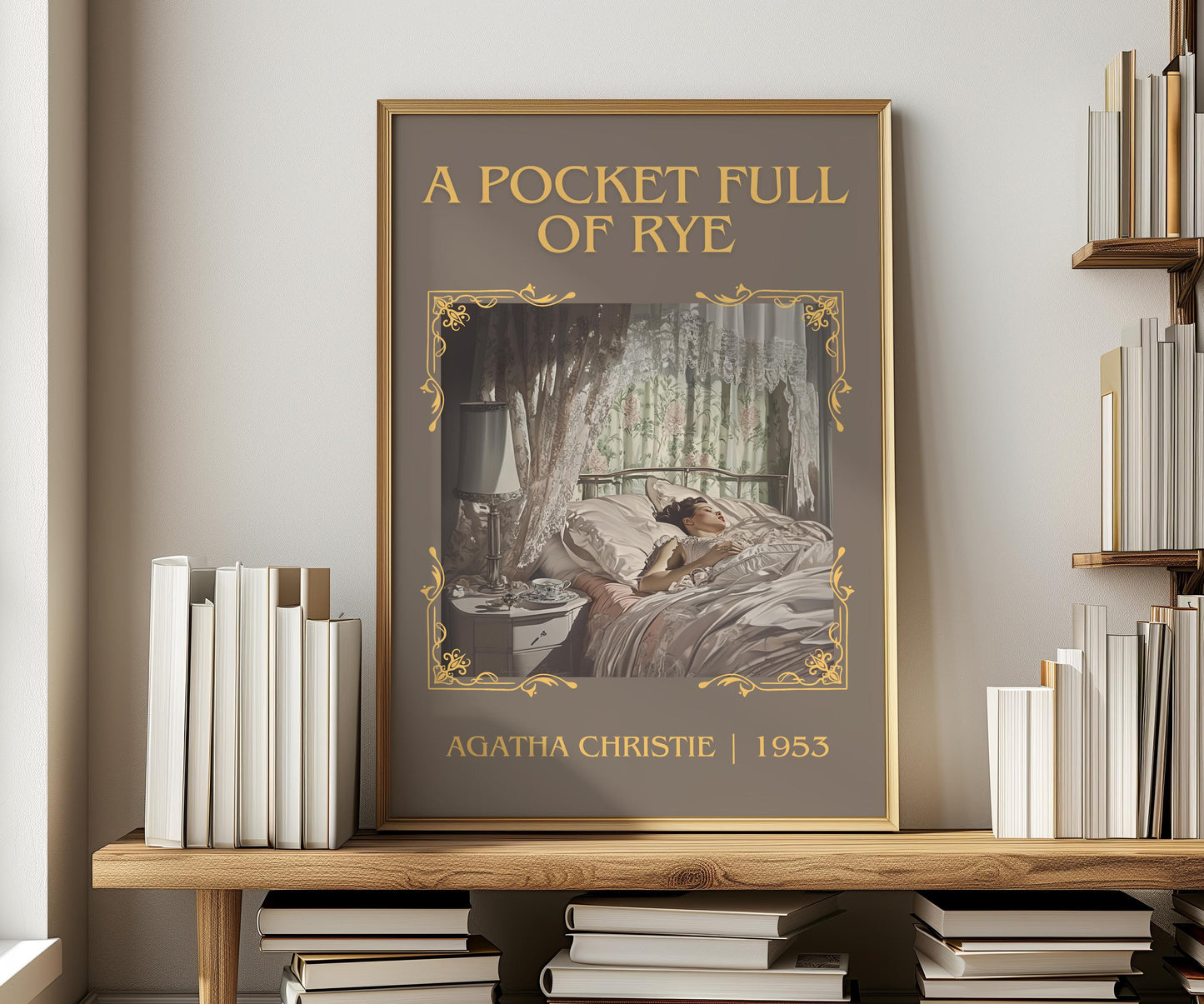 A Pocket Full Of Rye by Agatha Christie | Descriptive Book Poster | Minimalist