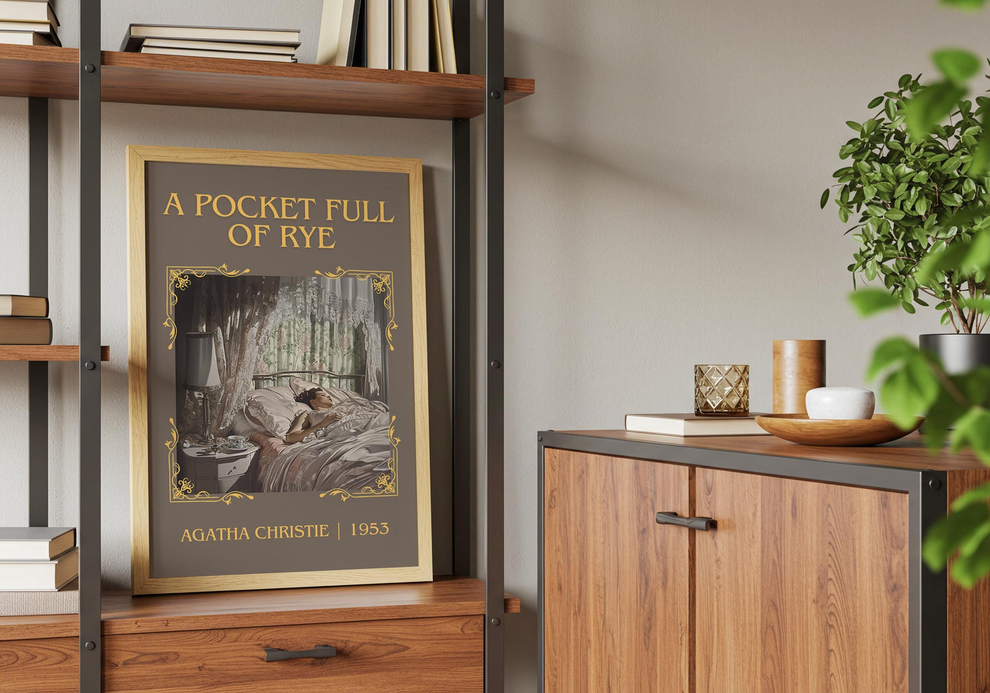 A Pocket Full Of Rye by Agatha Christie | Descriptive Book Poster | Minimalist