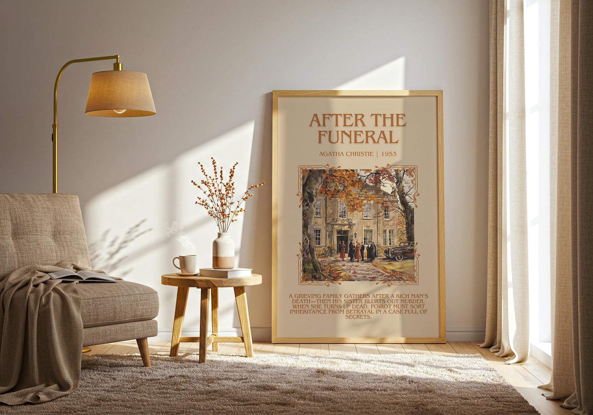 After The Funeral by Agatha Christie | Descriptive Book Poster | Blurby