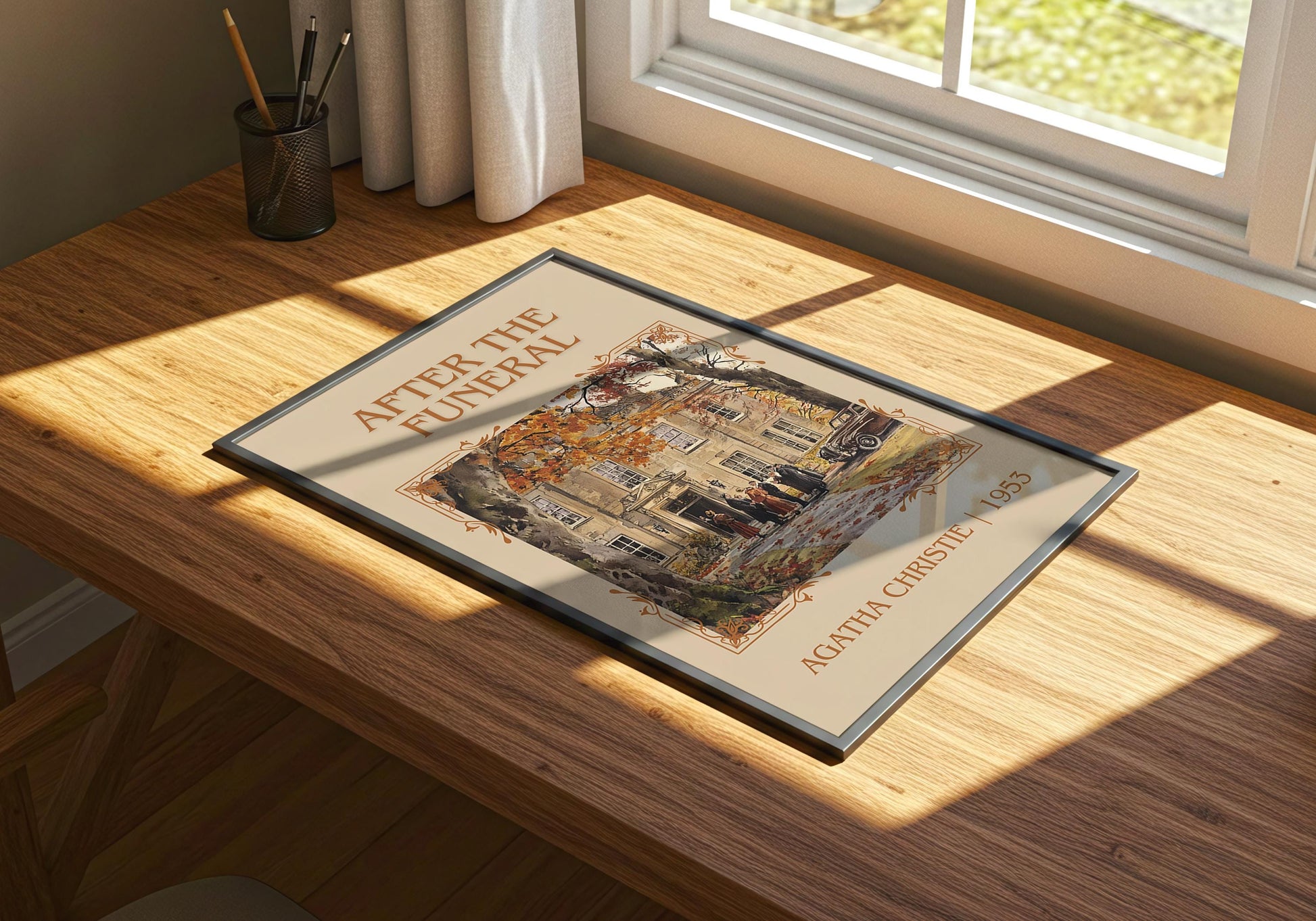 After The Funeral by Agatha Christie | Descriptive Book Poster | Minimalist