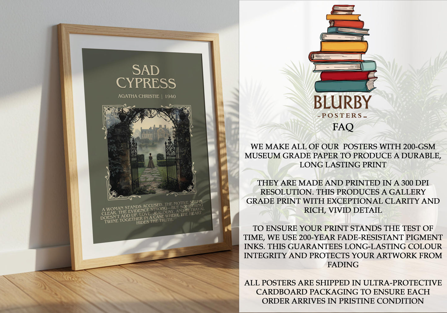 Sad Cypress by Agatha Christie | Descriptive Book Poster | Blurby