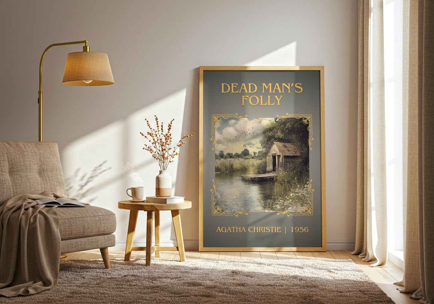 Dead Man's Folly by Agatha Christie | Descriptive Book Poster | Minimalist