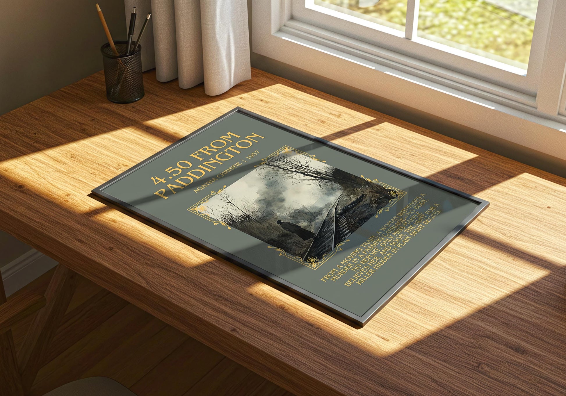 4.50 From Paddington by Agatha Christie | Descriptive Book Poster | Blurby