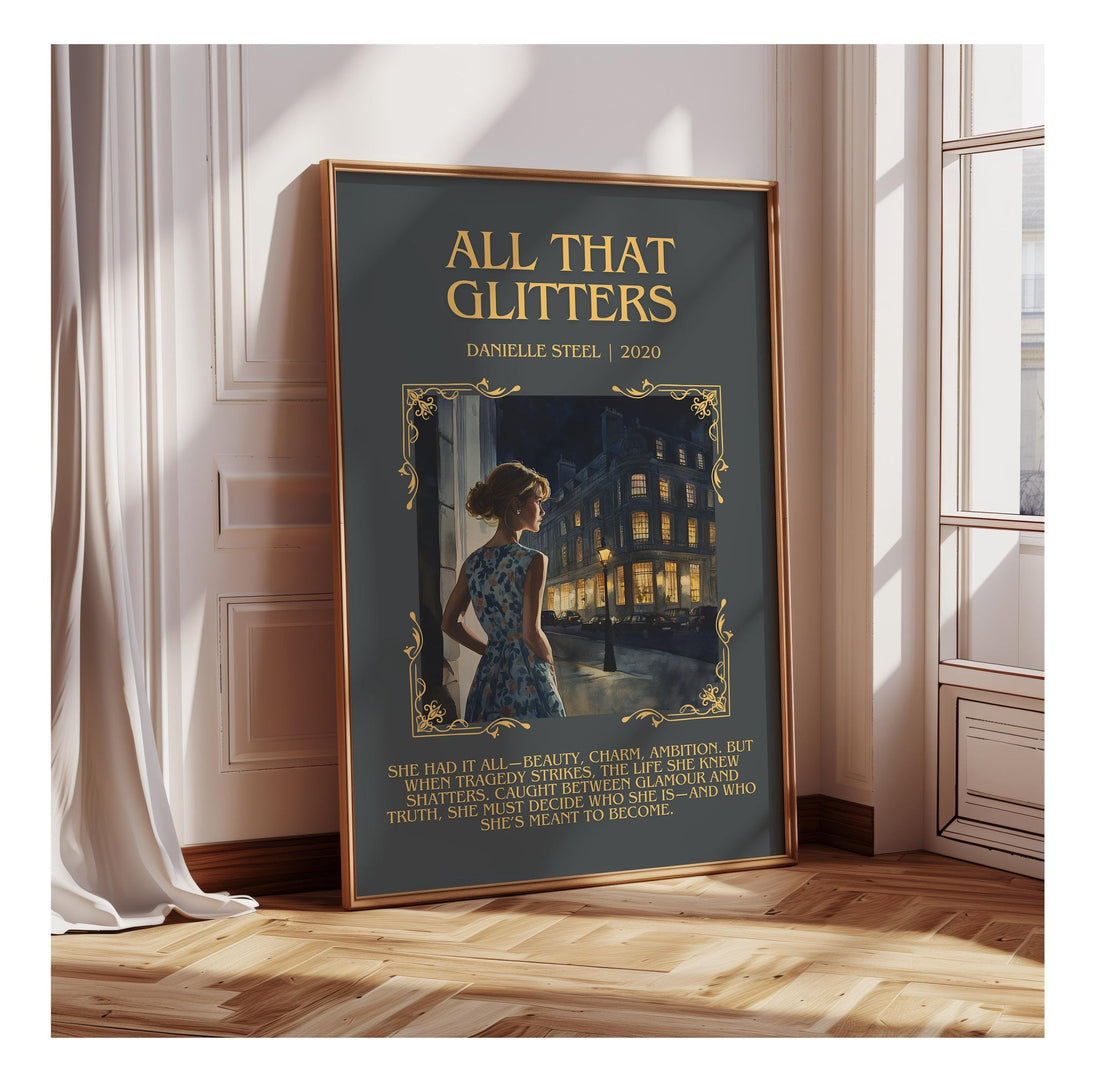 All that Glitters minimalist poster paper finish options – matte satin gloss (mockup)
