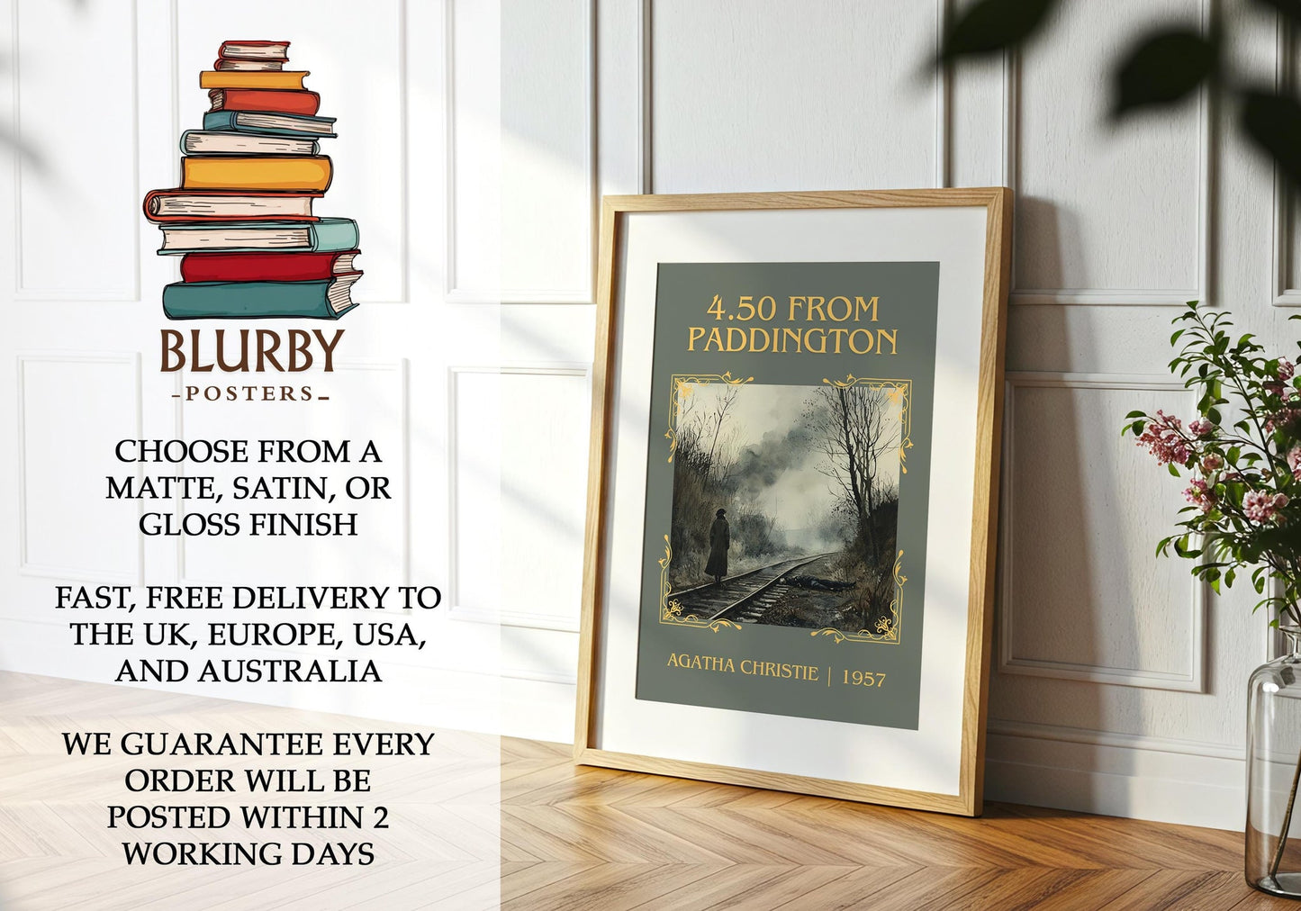 4.50 from Paddington book poster packaging – museum-quality print rolled in protective tube