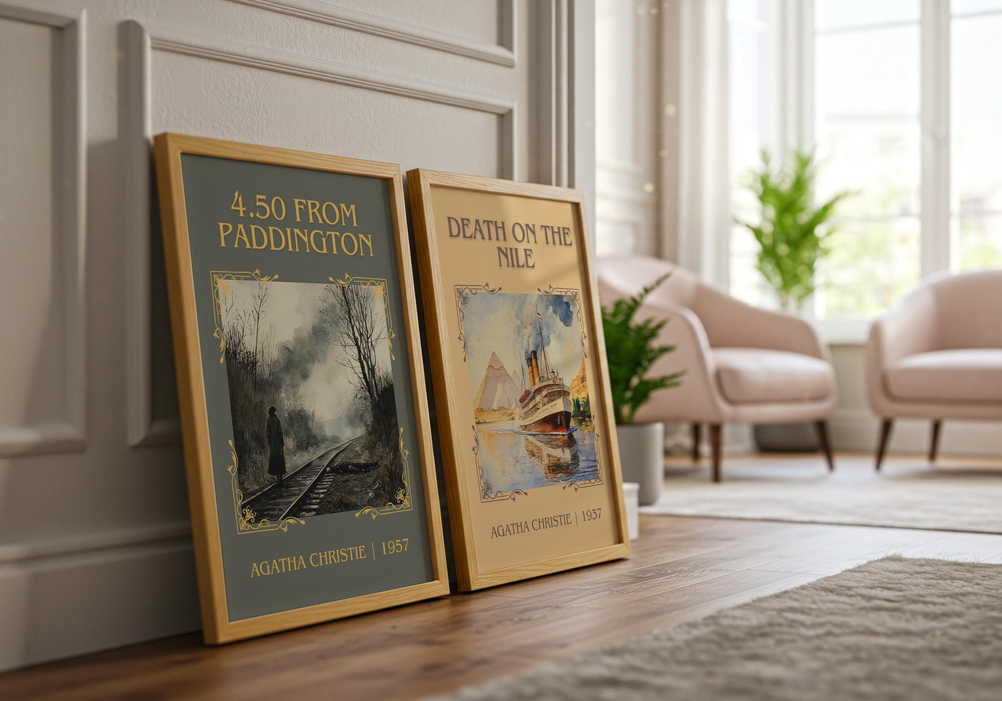 4.50 From Paddington by Agatha Christie | Descriptive Book Poster | Minimalist