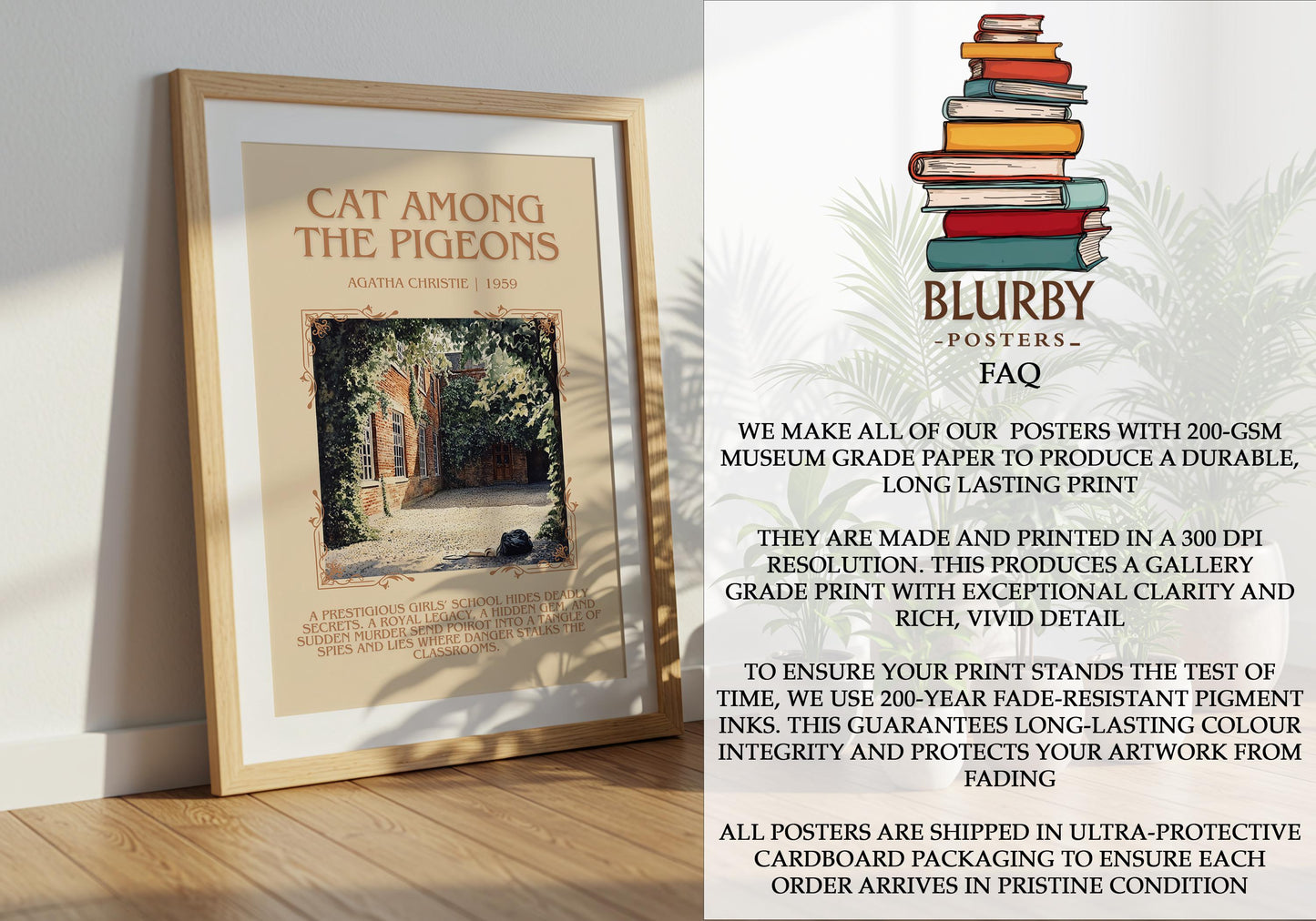 Cat Among The Pigeons by Agatha Christie | Descriptive Book Poster | Blurby