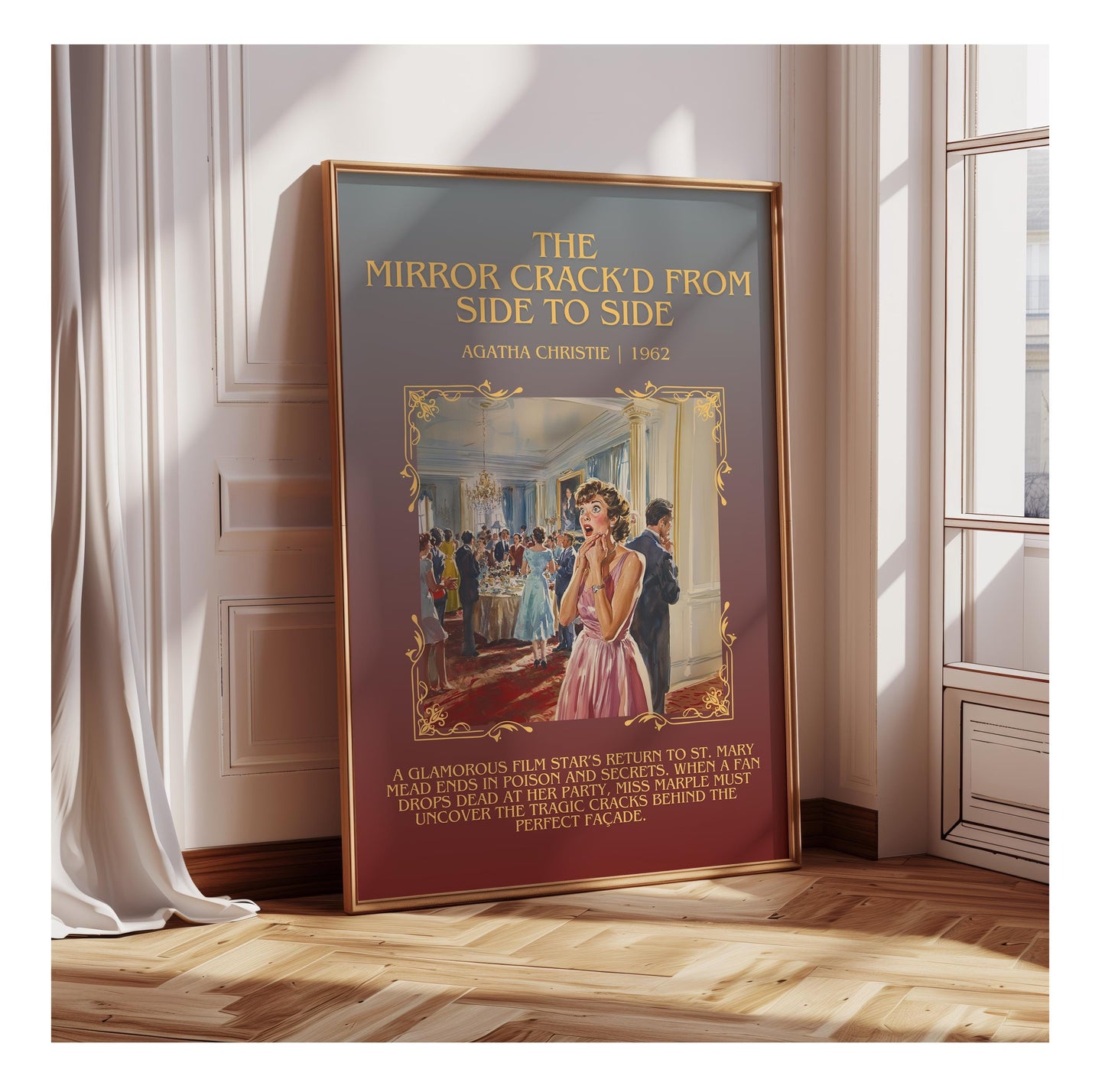 The Mirror Crack'd From Side To Side by Agatha Christie | Descriptive Book Poster | Blurby