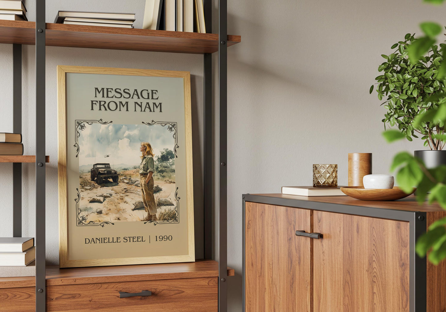 Message From Nam by Danielle Steel | Descriptive Book Poster | Minimalist