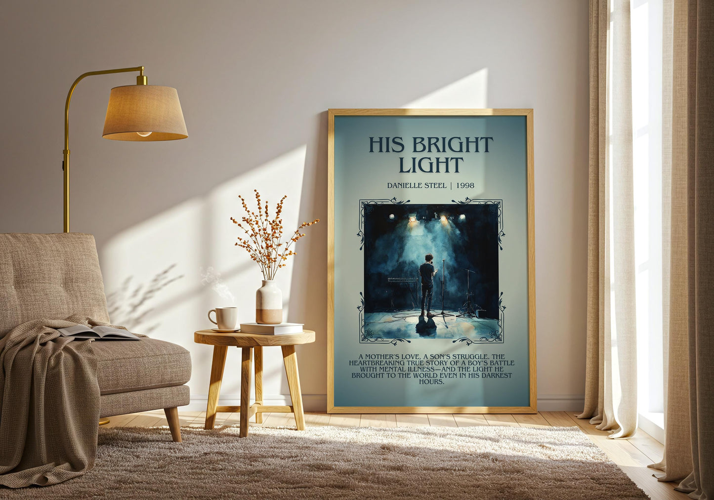 His Bright Light by Danielle Steel | Descriptive Book Poster | Blurby