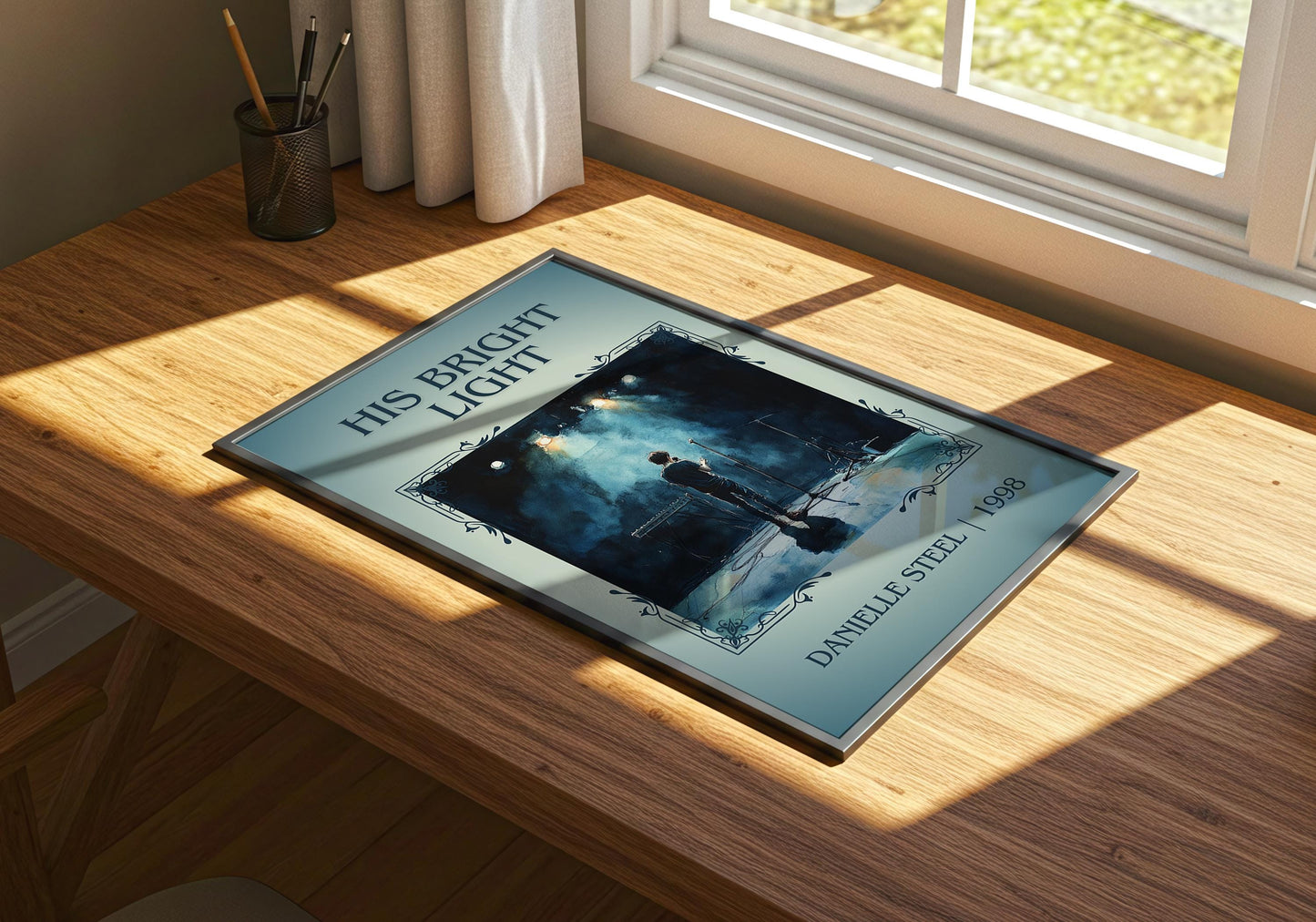 His Bright Light by Danielle Steel | Descriptive Book Poster | Minimalist