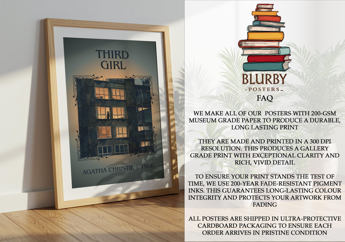 Third Girl by Agatha Christie | Descriptive Book Poster | Minimalist