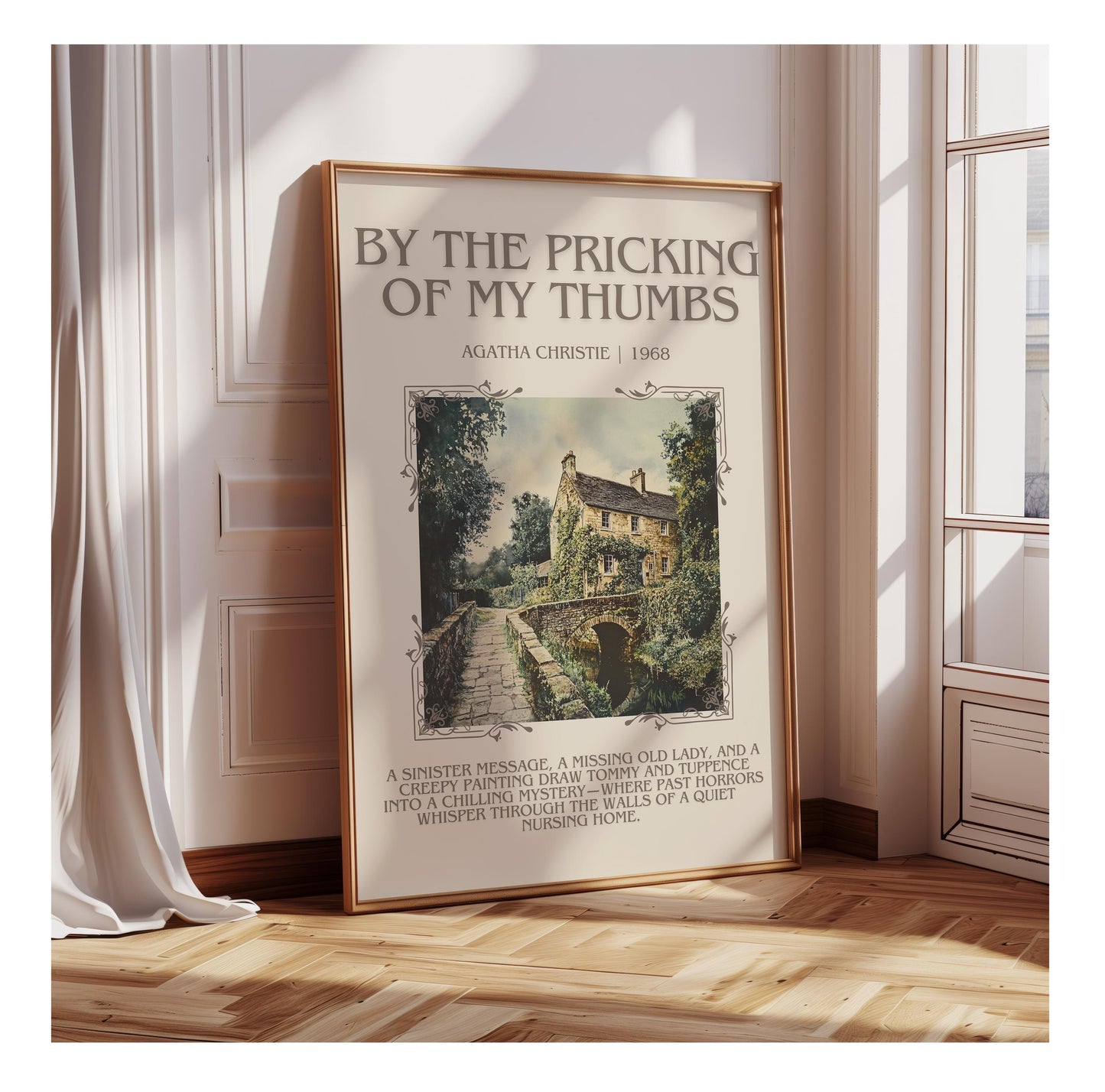 By The Pricking Of My Thumbs by Agatha Christie | Descriptive Book Poster | Blurby