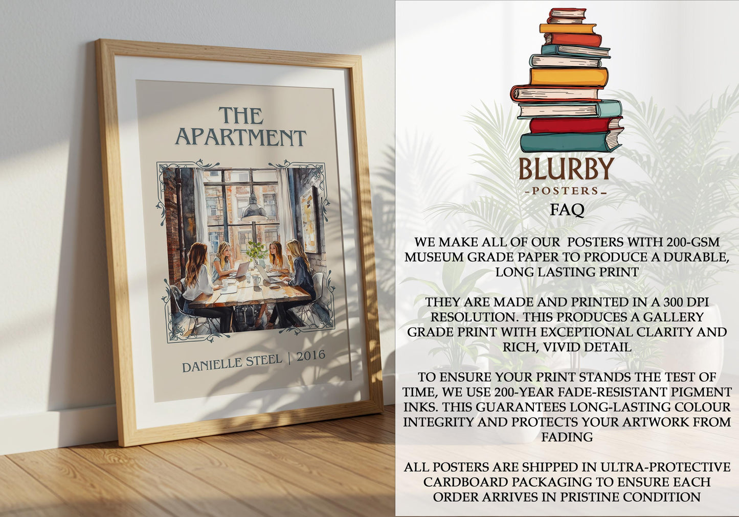 The Apartment by Danielle Steel | Descriptive Book Poster | Minimalist