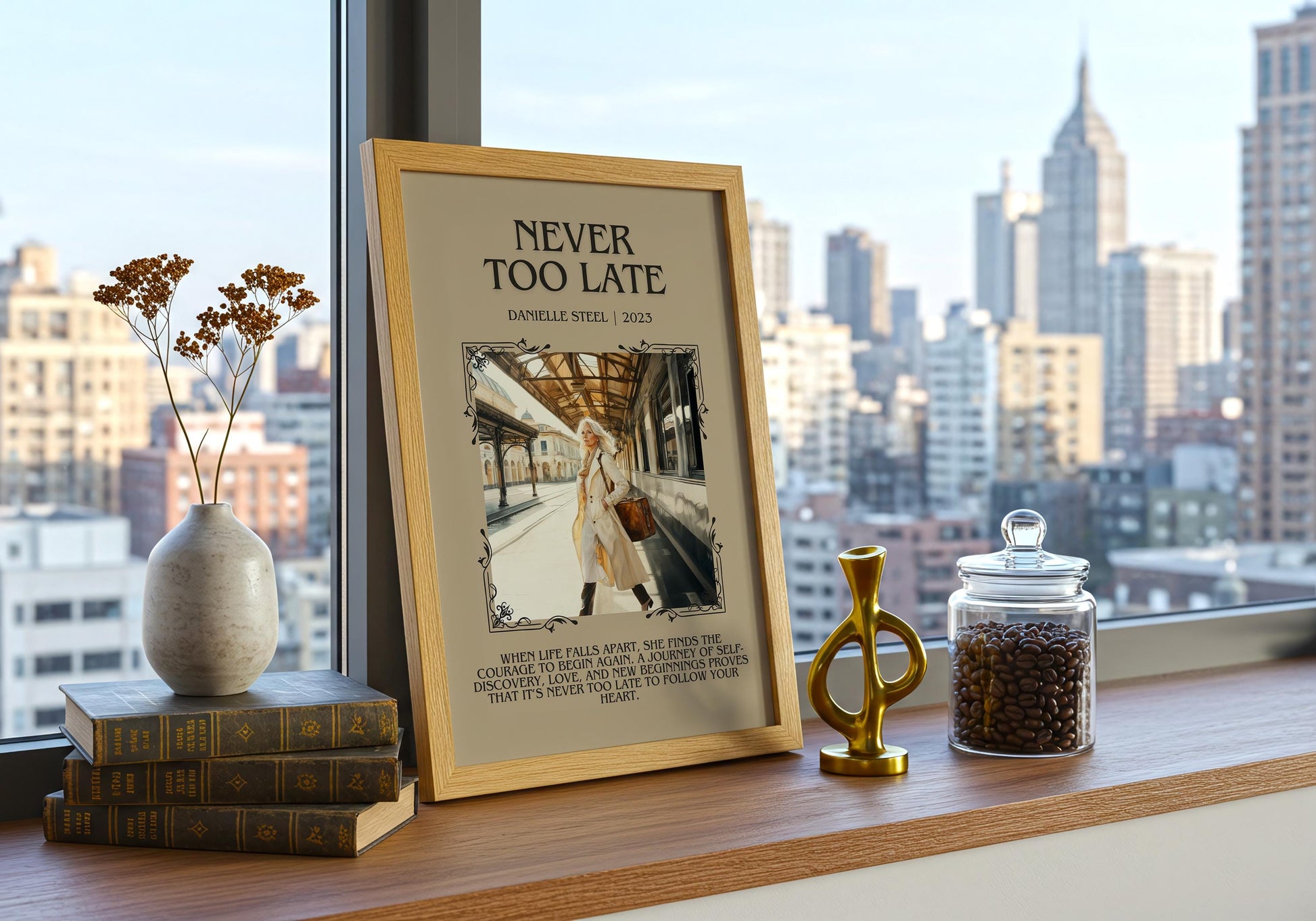 Never Too Late by Danielle Steel | Descriptive Book Poster | Blurby