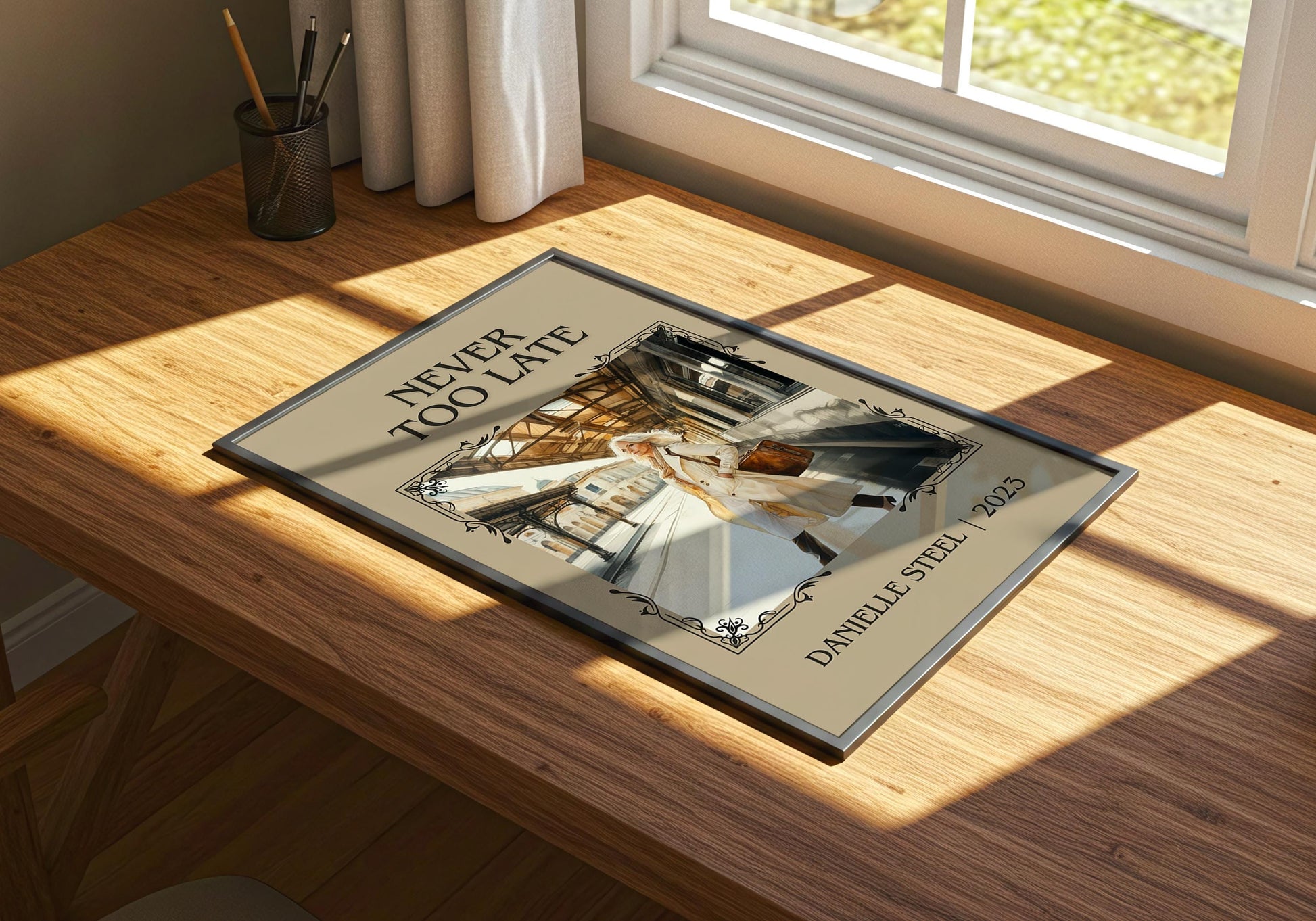 Never Too Late by Danielle Steel | Descriptive Book Poster | Minimalist