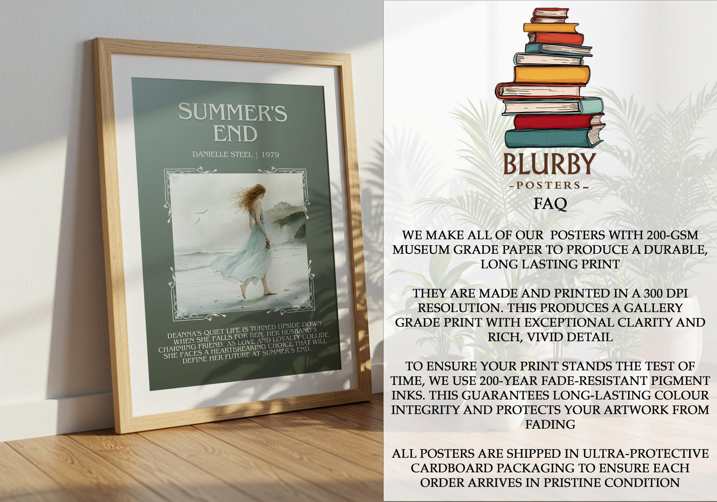 Summer's End by Danielle Steel | Descriptive Book Poster | Blurby