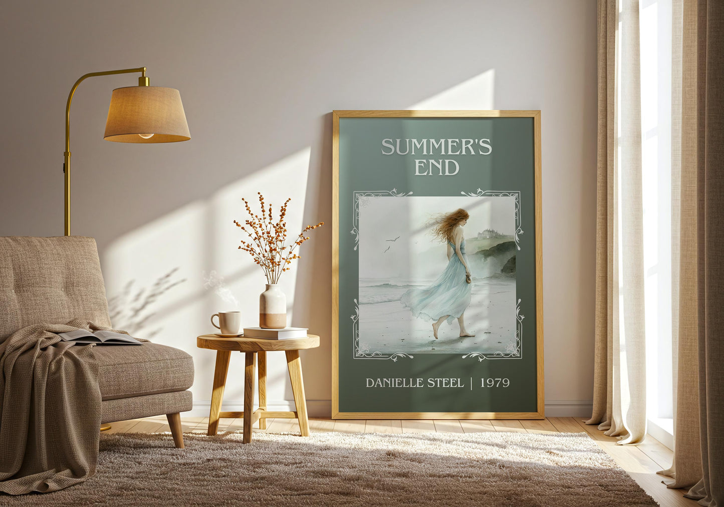Summers End by Danielle Steel | Descriptive Book Poster | Minimalist