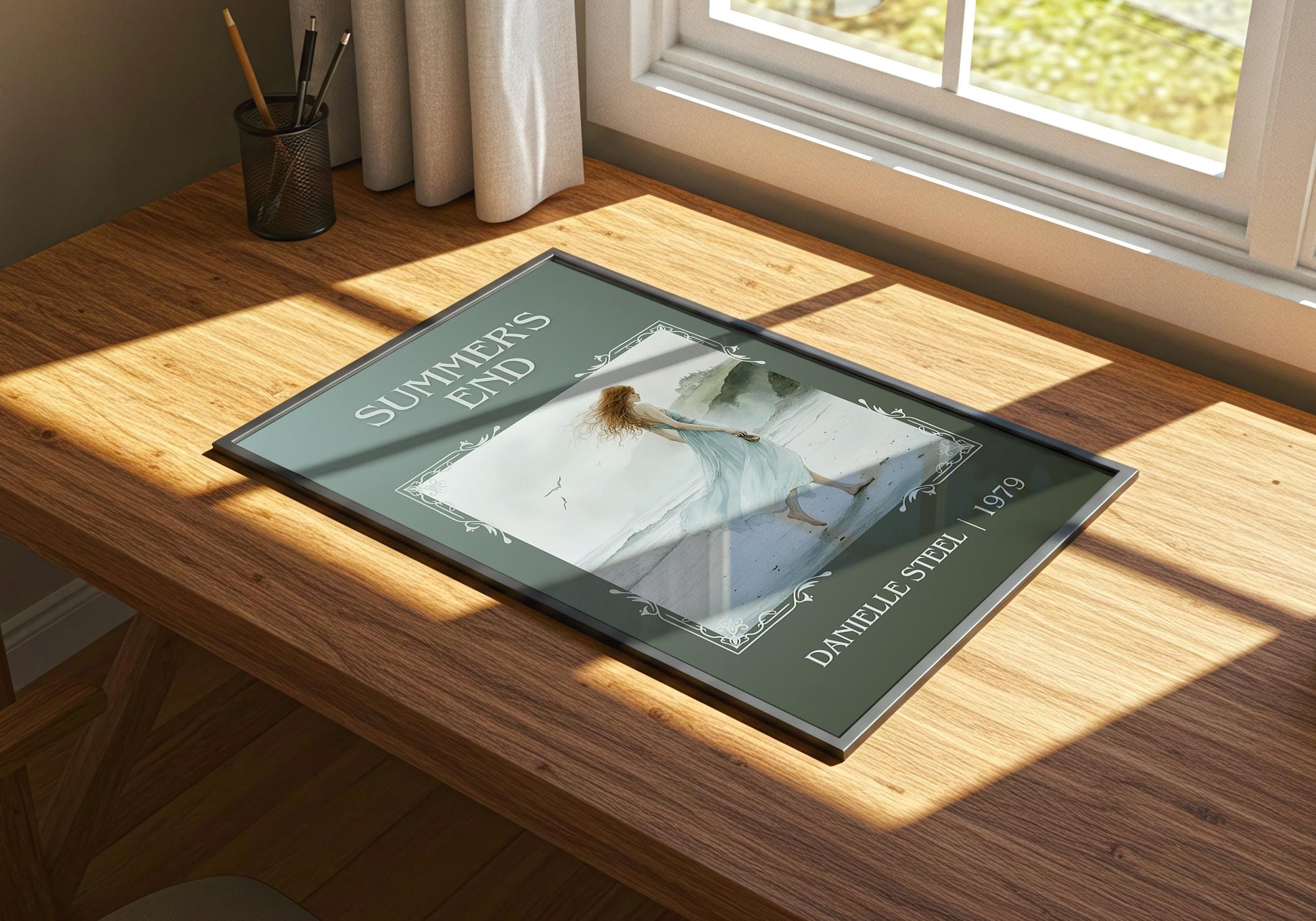 Summers End by Danielle Steel | Descriptive Book Poster | Minimalist