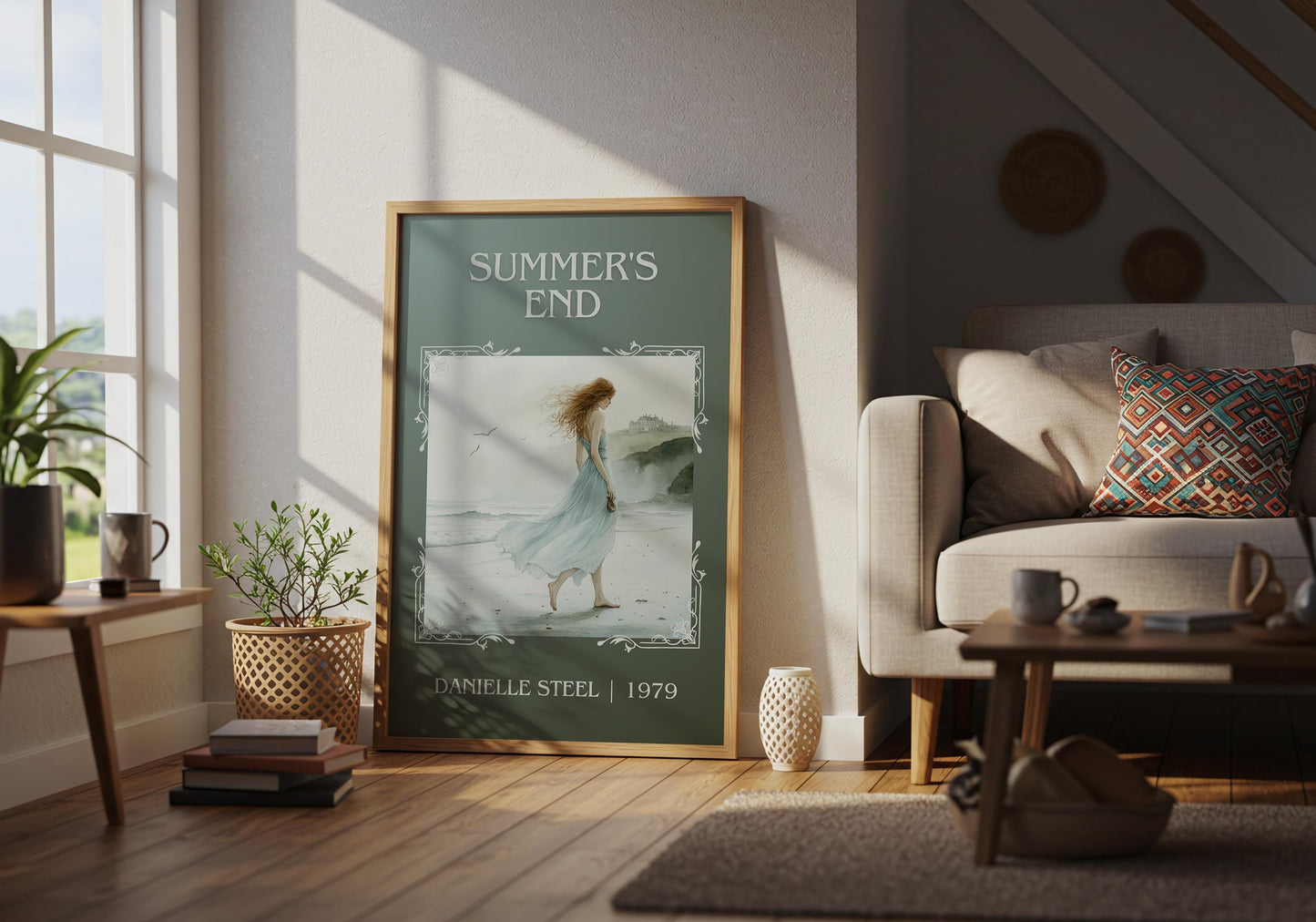 Summers End by Danielle Steel | Descriptive Book Poster | Minimalist