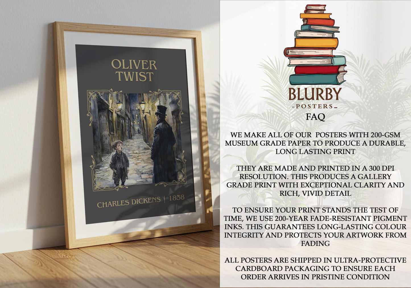 Oliver Twist by Charles Dickens | Descriptive Book Poster | Minimalist